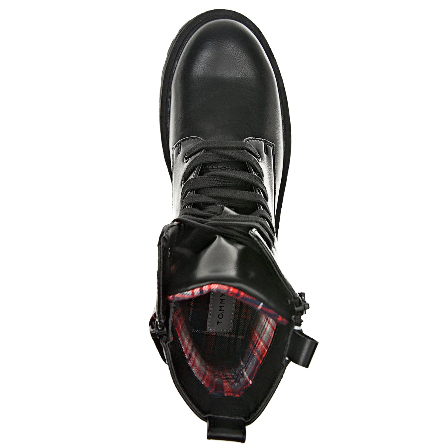 Высокие ботинки с шерстяной подкладкой Tommy Hilfiger детские, размер 37, цвет черный - фото 6