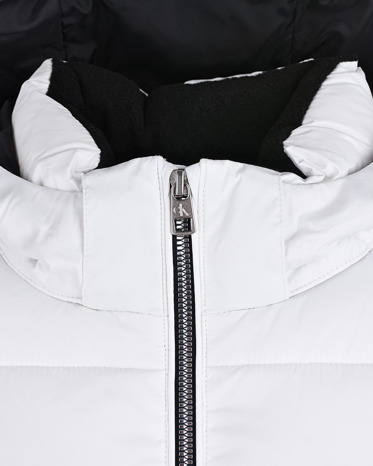 Белая стеганая куртка с логотипом Calvin Klein детская, размер 140, цвет белый - фото 3