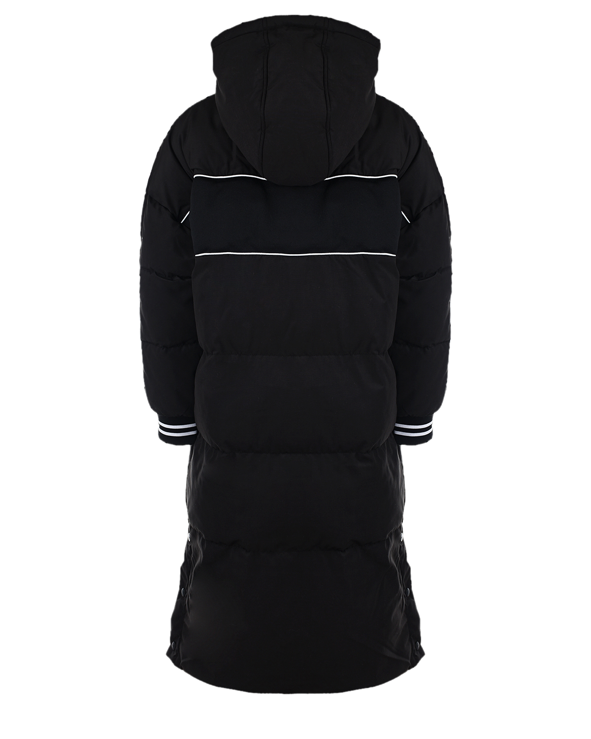 Черное стеганое пальнто DKNY детское, размер 152, цвет черный - фото 3