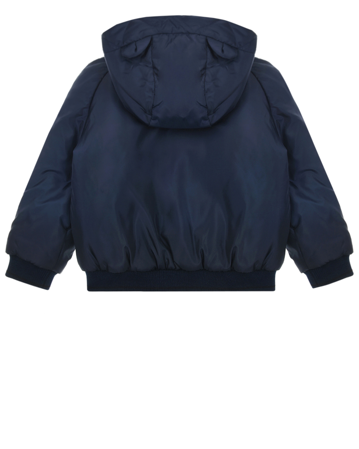 Синяя куртка-бомбер с капюшоном Dior детская, размер 92, цвет синий - фото 2