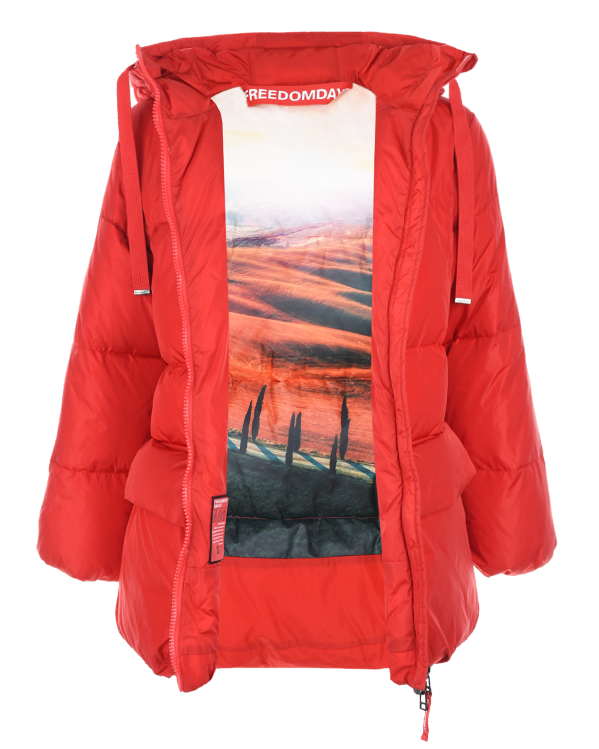 Красная куртка с контрастной подкладкой Freedomday, размер 38, цвет красный - фото 5