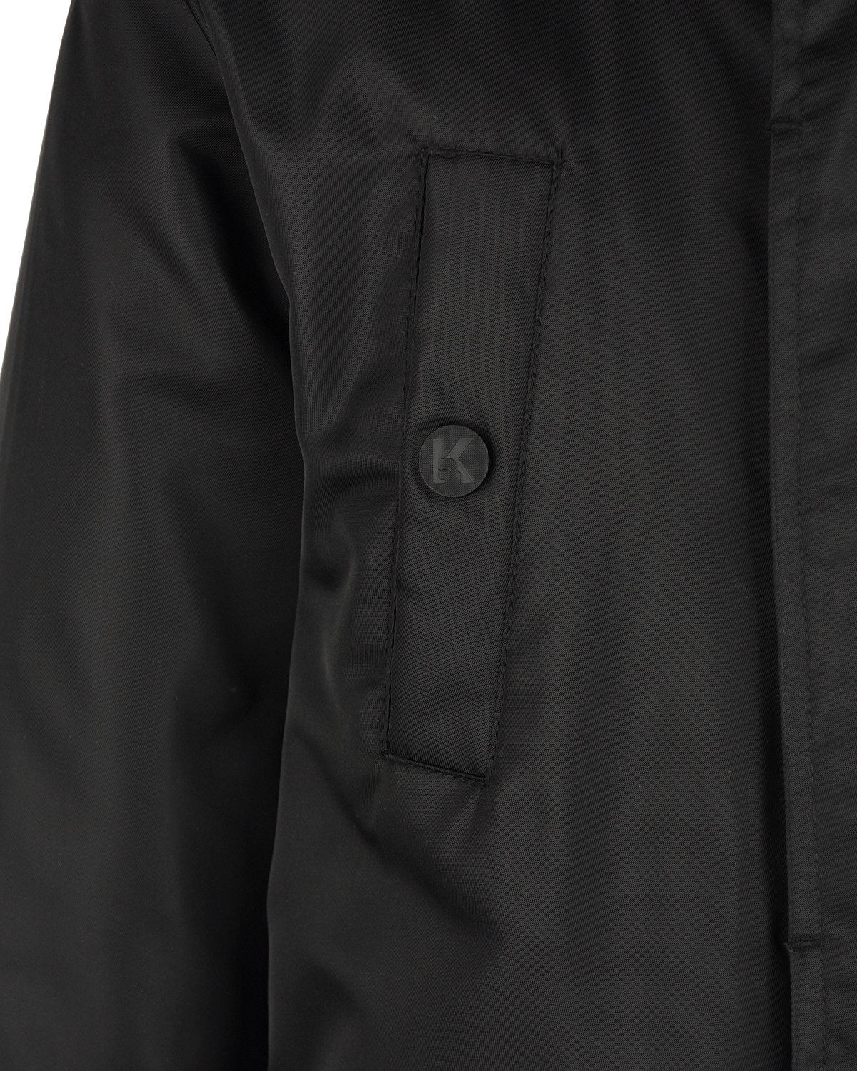 Черное пальто с объемными карманами Karl Lagerfeld kids детское, размер 140, цвет черный - фото 4