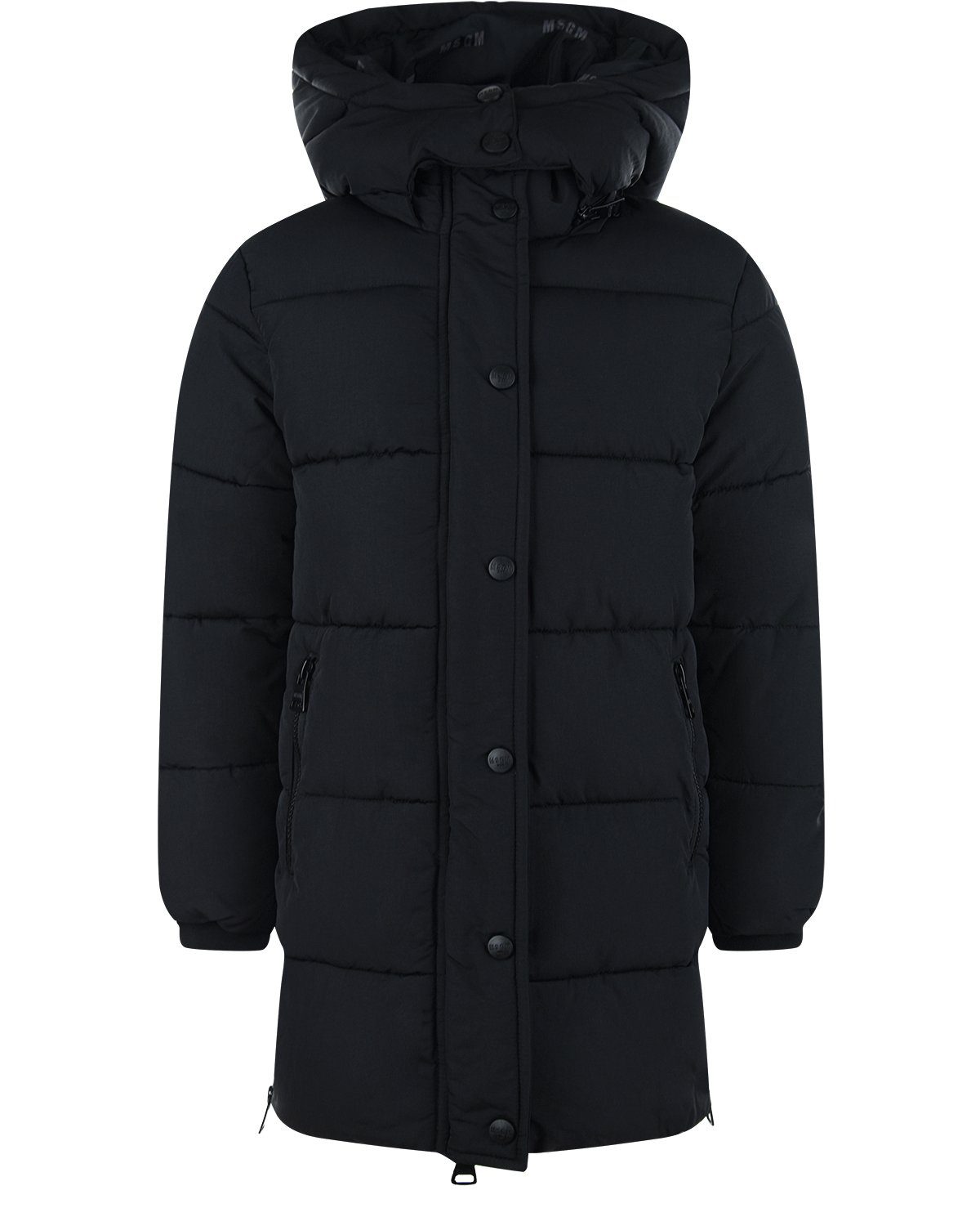Черное пальто для мальчиков MSGM детское, размер 140, цвет черный - фото 1