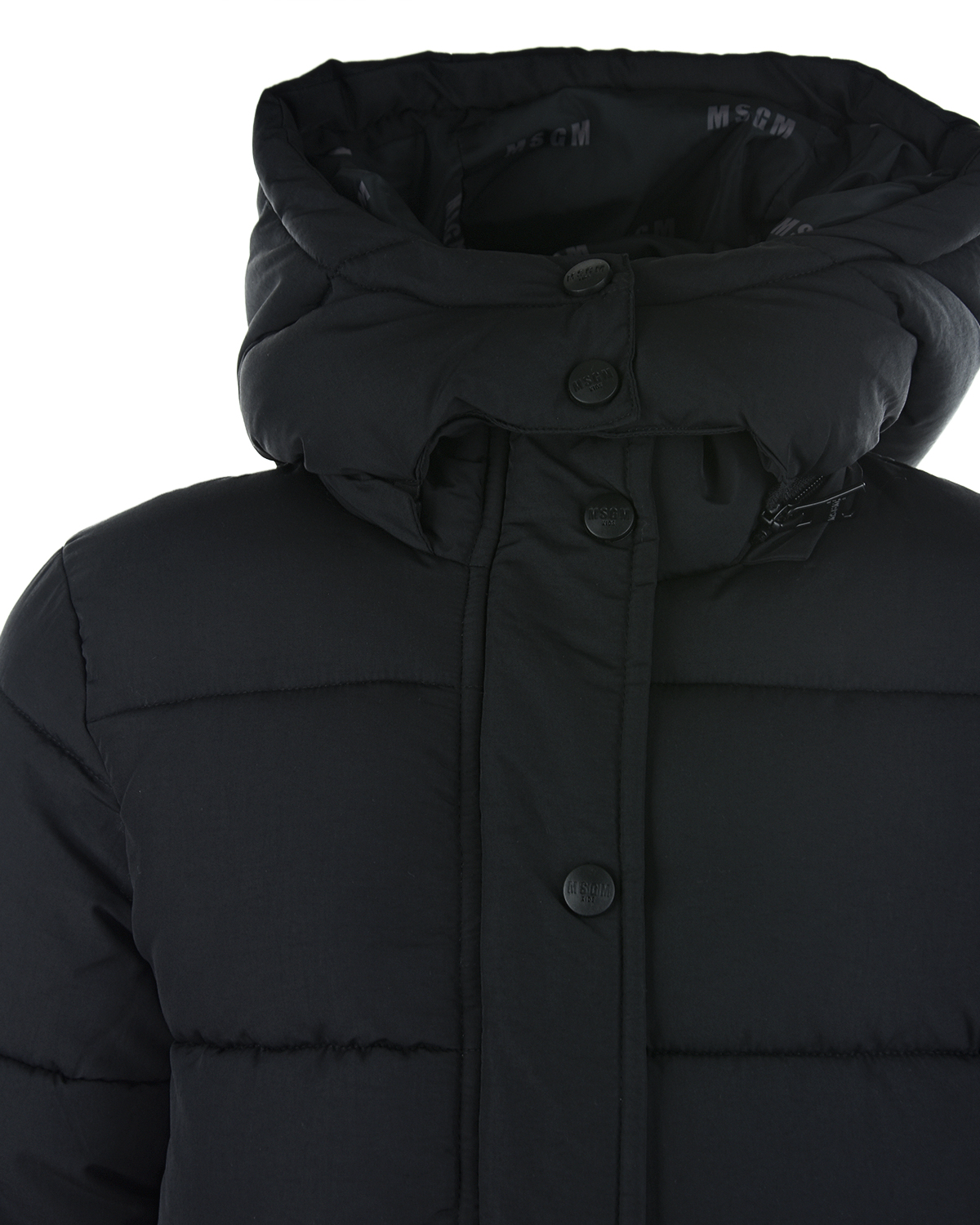 Черное пальто для мальчиков MSGM детское, размер 140, цвет черный - фото 4