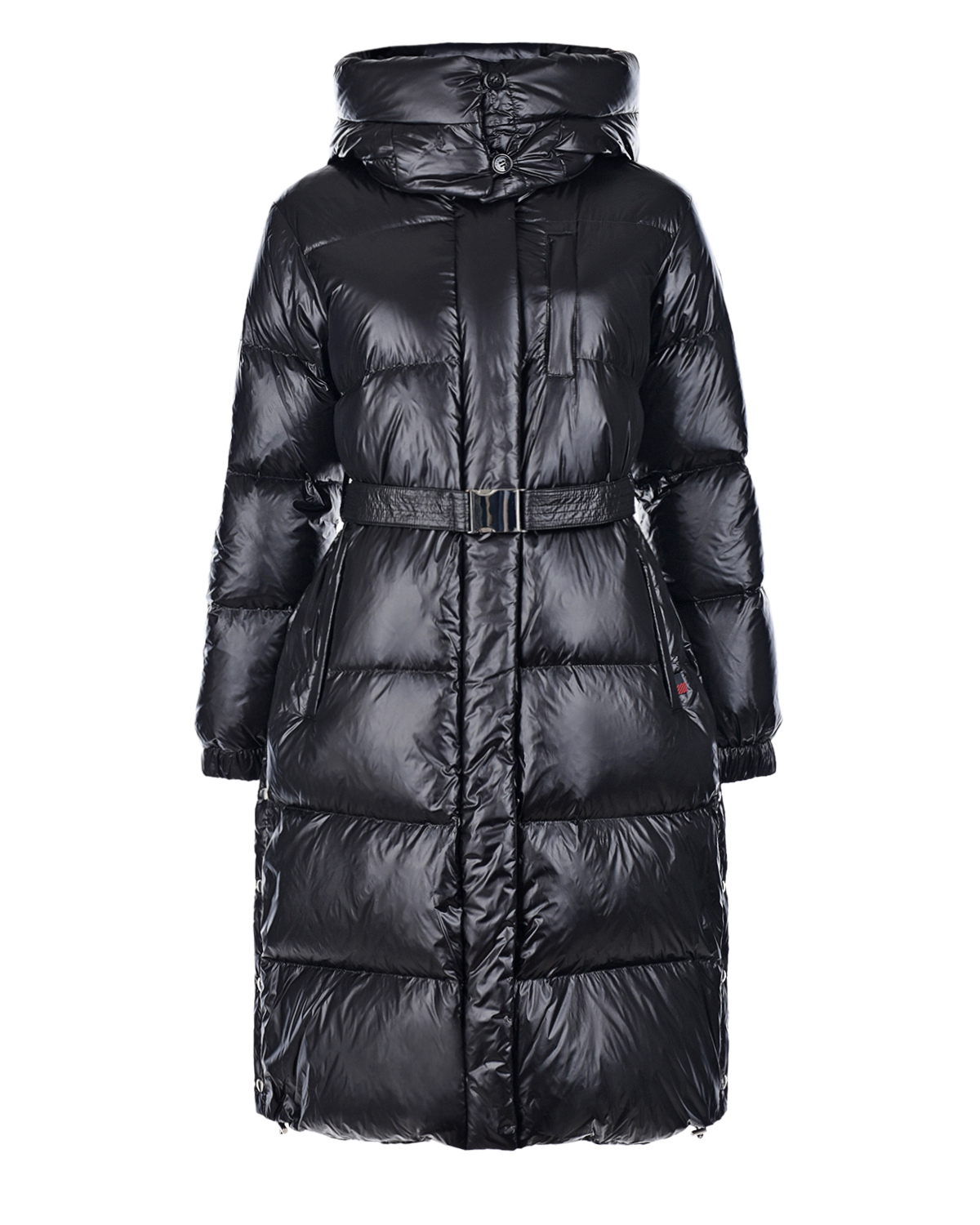 Черное пальто-пуховик с капюшоном Woolrich, размер 40, цвет черный - фото 1