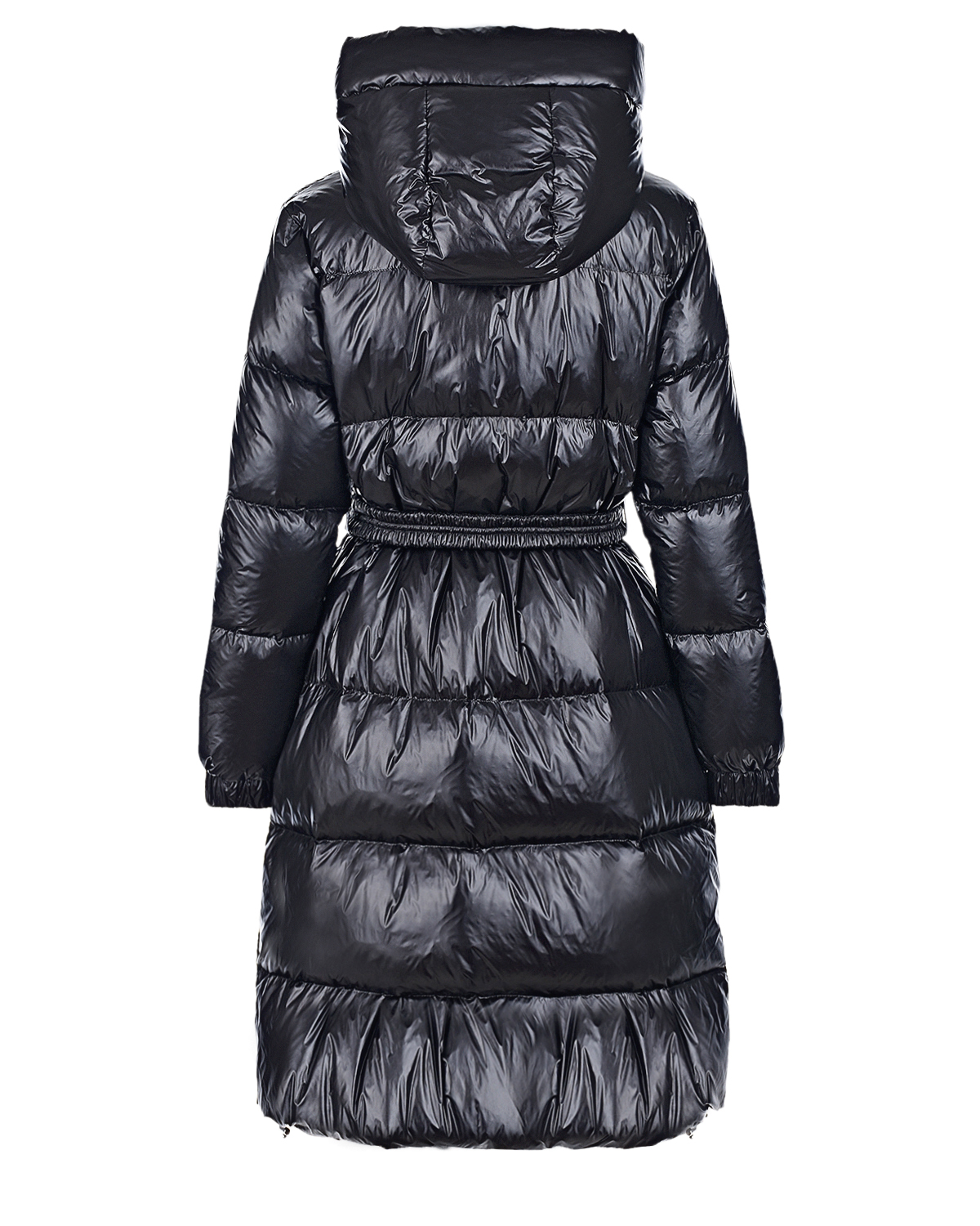 Черное пальто-пуховик с капюшоном Woolrich, размер 40, цвет черный - фото 5