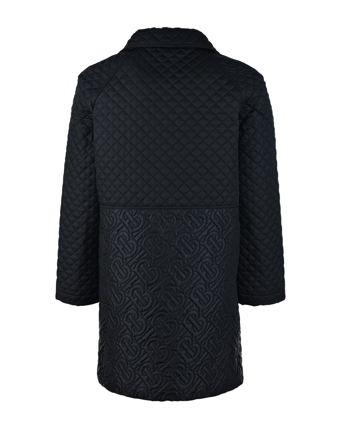 Стеганое пальто с асимметричной молнией Burberry детское, размер 164, цвет черный - фото 2