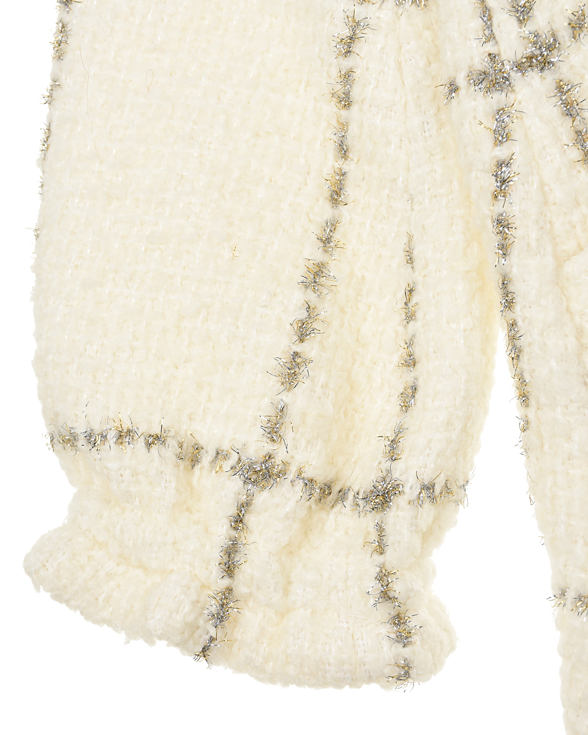 Кремовое пальто в крупную клетку Monnalisa детское, размер 92, цвет кремовый - фото 5