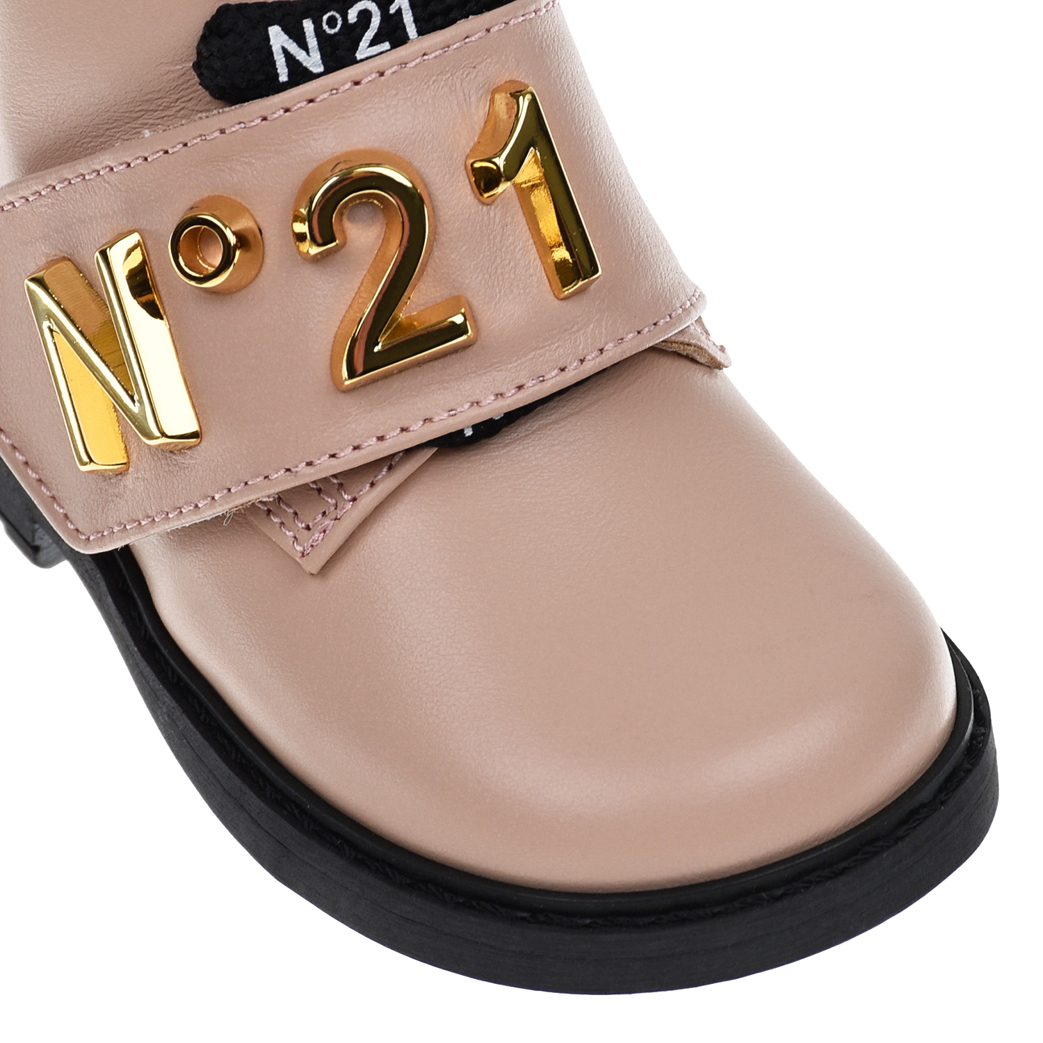 Розовые ботинки с золотым логотипом No. 21 детские, размер 20, цвет розовый - фото 7