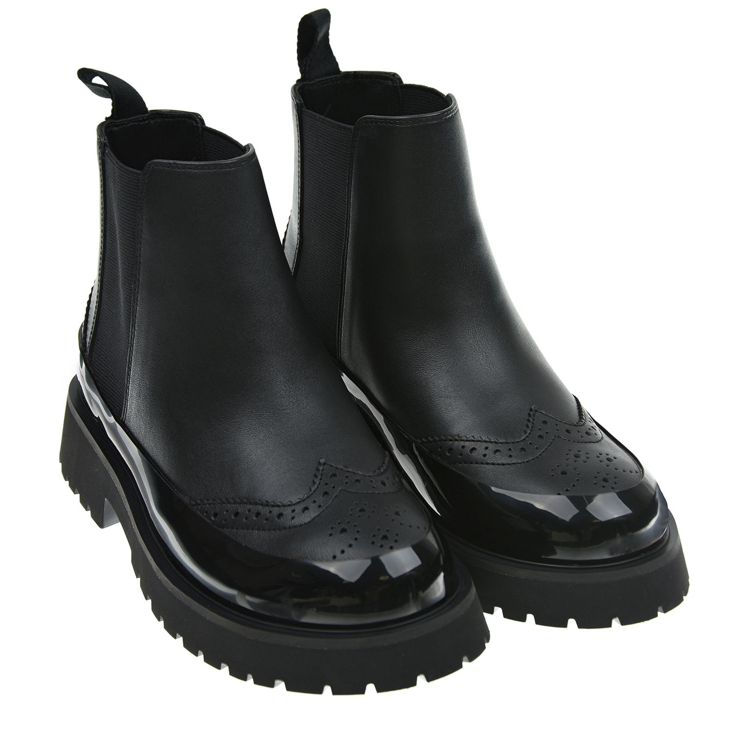 Черные демисезонные ботинки Burberry детские, размер 32, цвет черный
