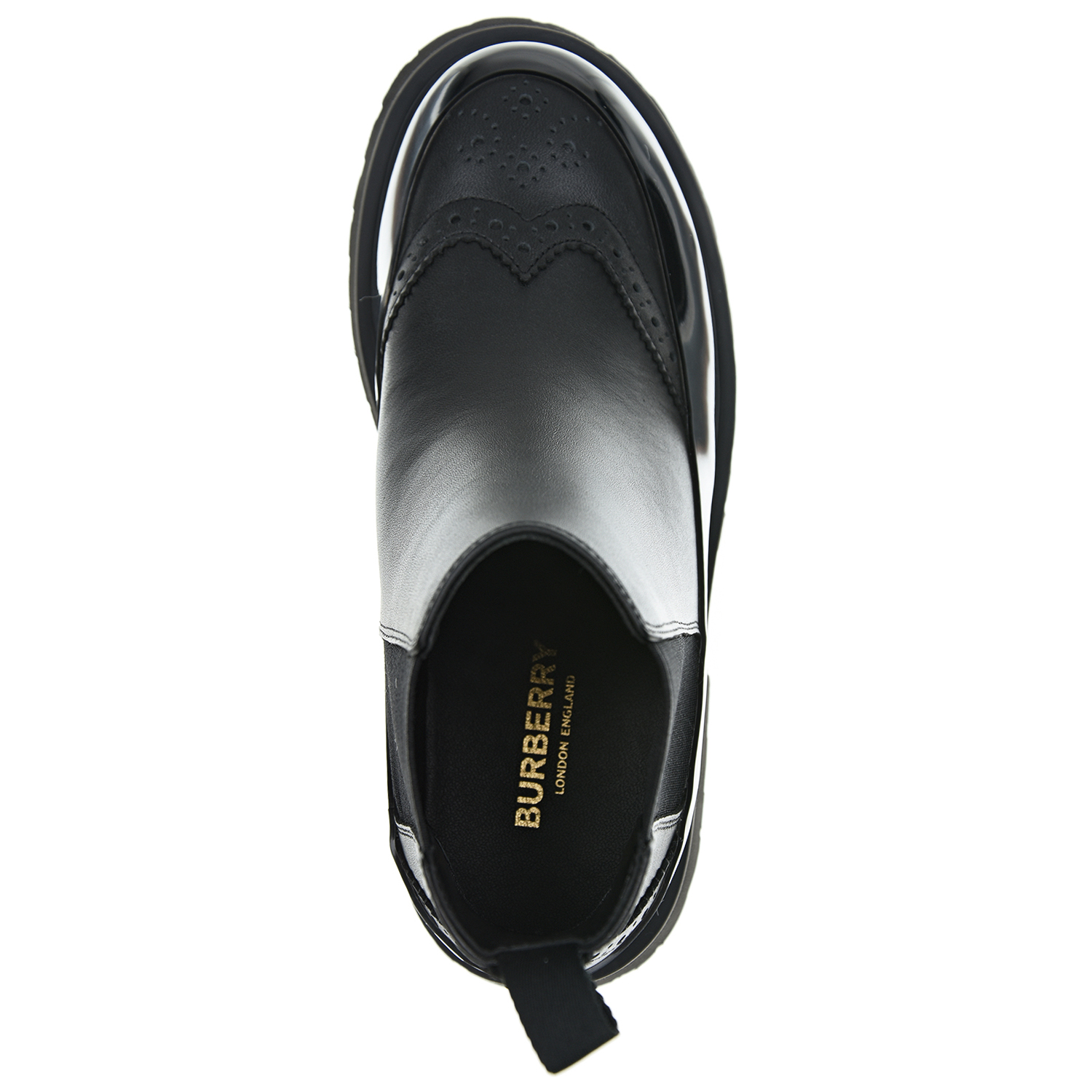 Черные демисезонные ботинки Burberry детские, размер 32, цвет черный - фото 4