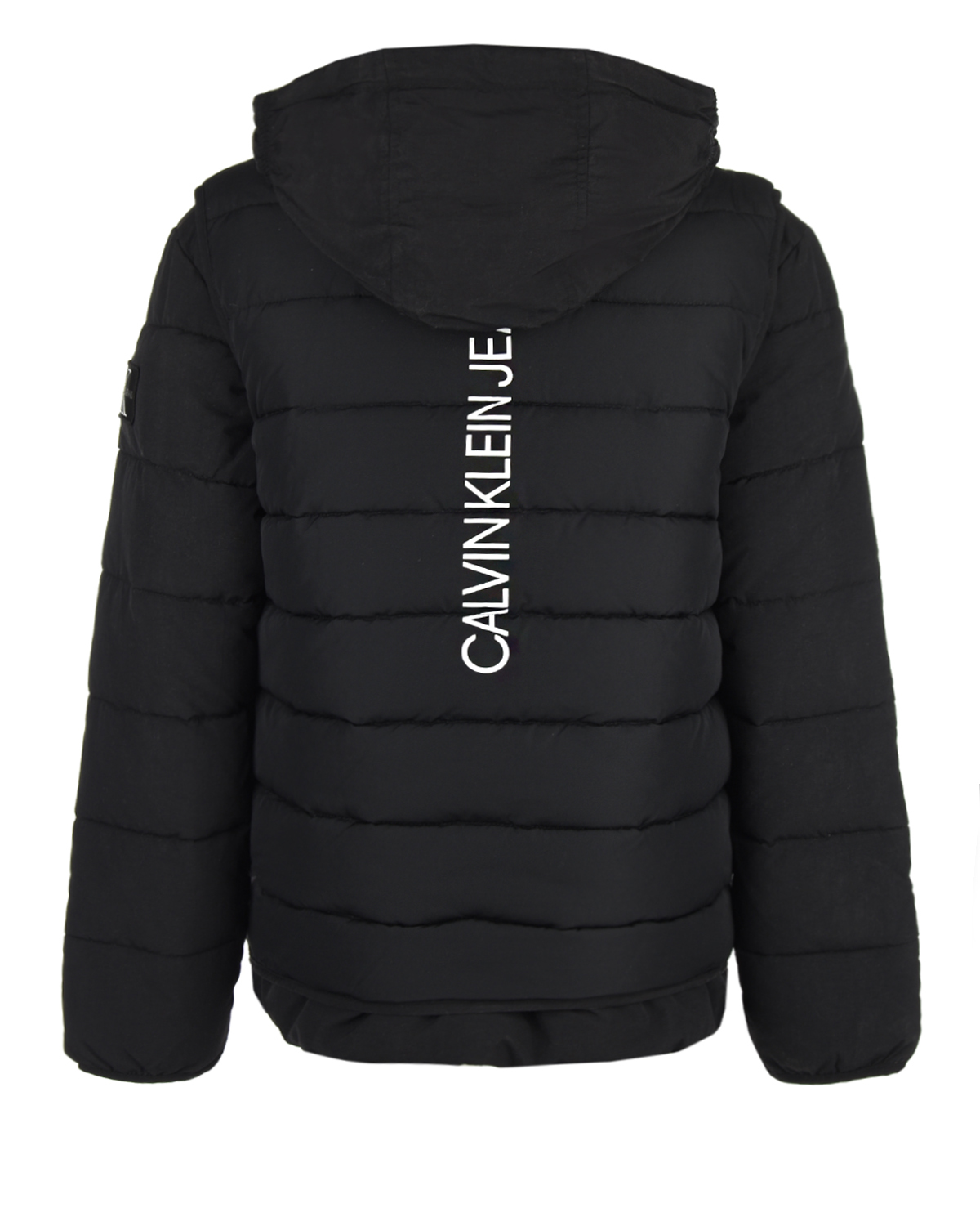 Черная куртка-трансформер Calvin Klein детская, размер 152, цвет черный - фото 2