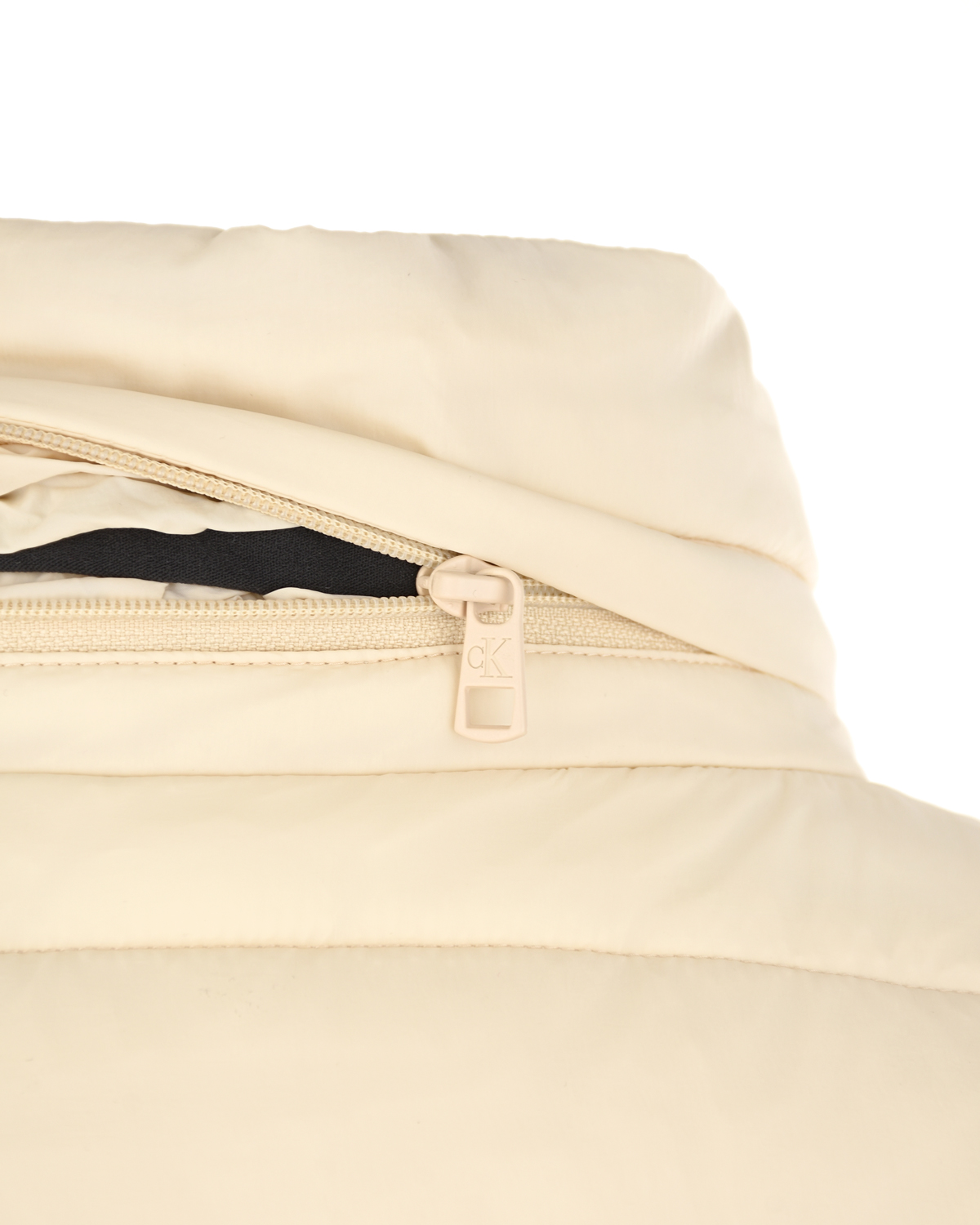 Стеганая куртка кремового цвета Calvin Klein детская, размер 152 - фото 4