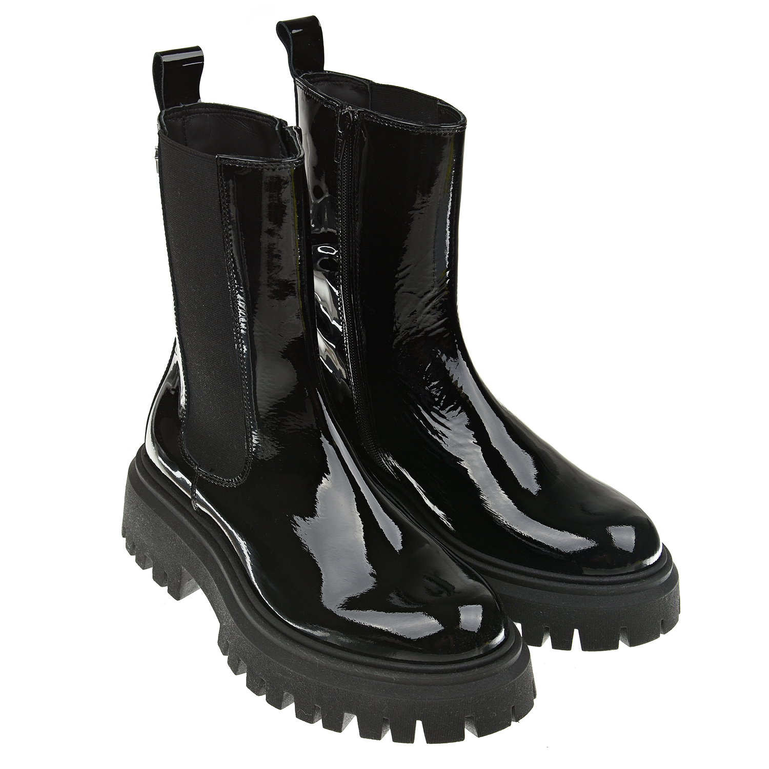 Черные лаковые ботинки челси Cesare Paciotti детские, размер 39, цвет черный