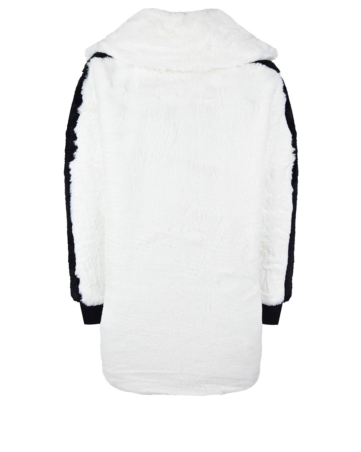 Белая куртка из эко-меха DKNY детская, размер 140, цвет белый - фото 2