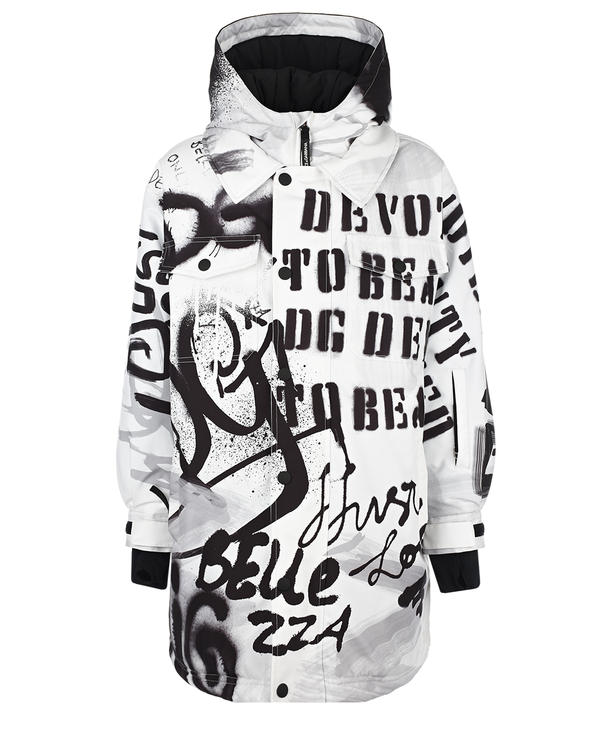 Горнолыжная куртка с принтом "граффити" Dolce&Gabbana детская, размер 140, цвет мультиколор - фото 1