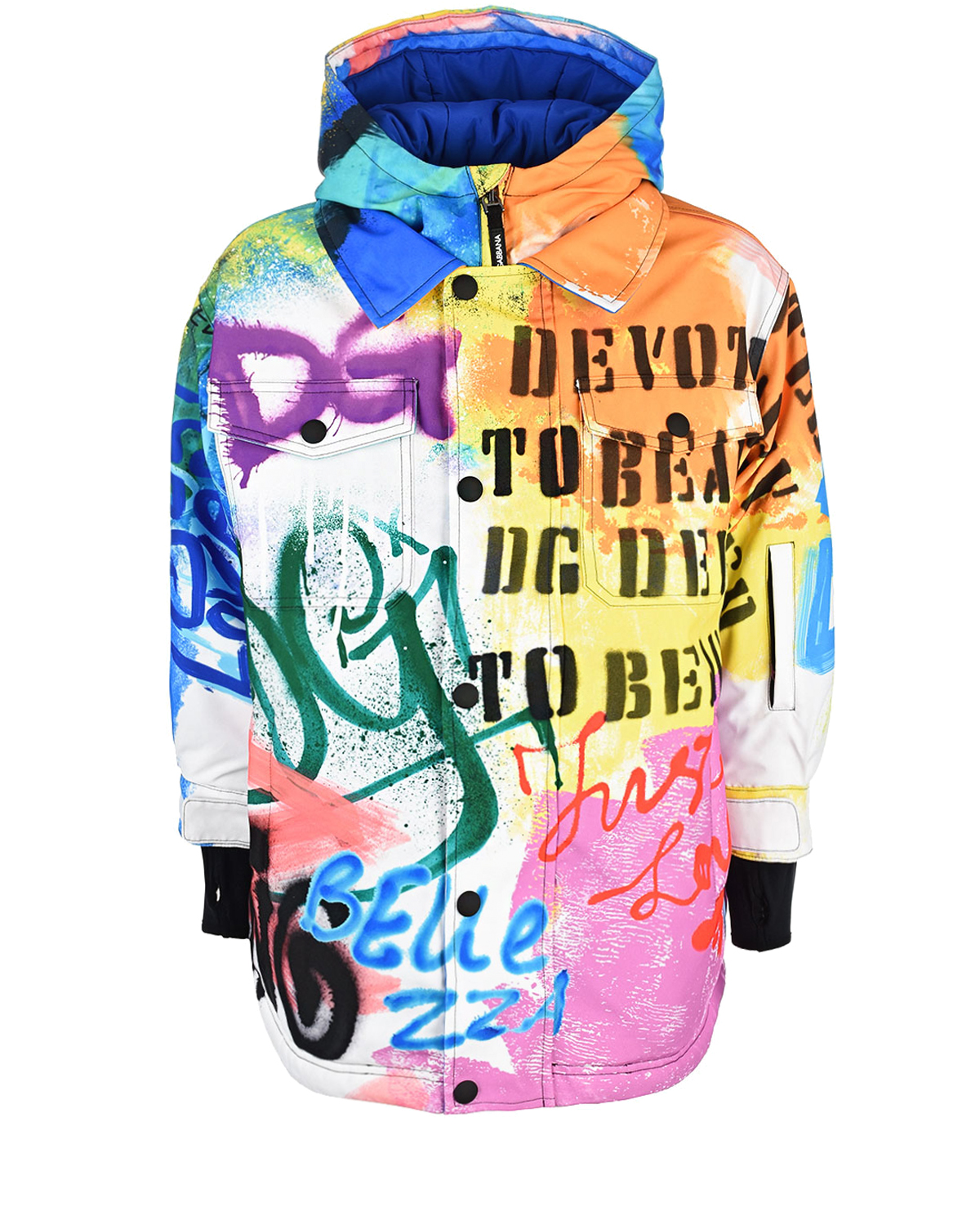 Горнолыжная куртка с принтом "граффити" Dolce&Gabbana детская