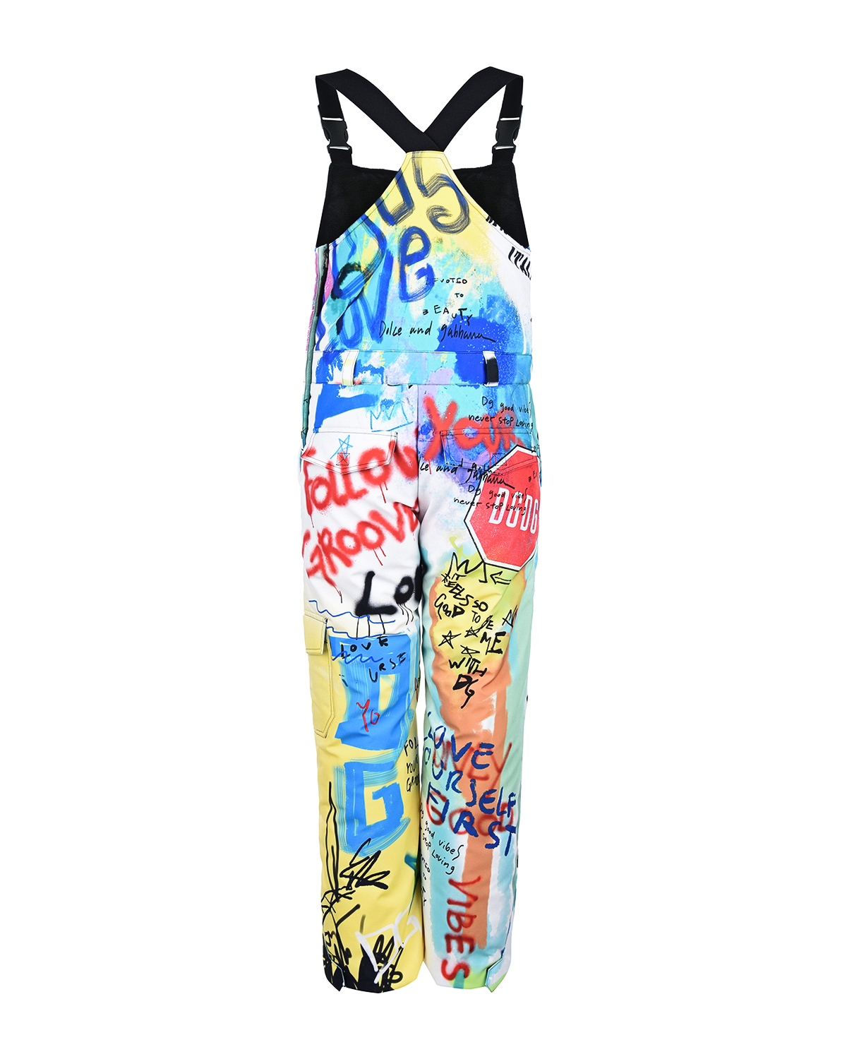 Полукомбинезон с принтом "граффити" Dolce&Gabbana детский, размер 98, цвет мультиколор - фото 2