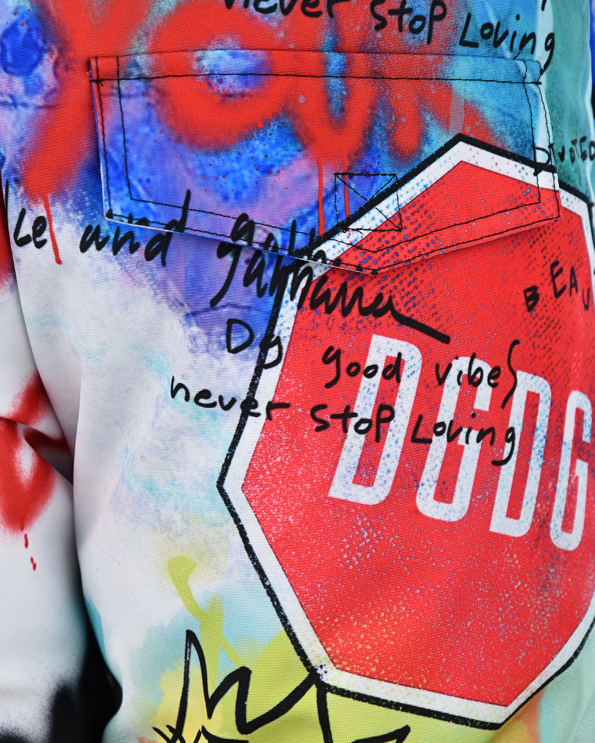 Полукомбинезон с принтом "граффити" Dolce&Gabbana детский, размер 98, цвет мультиколор - фото 5