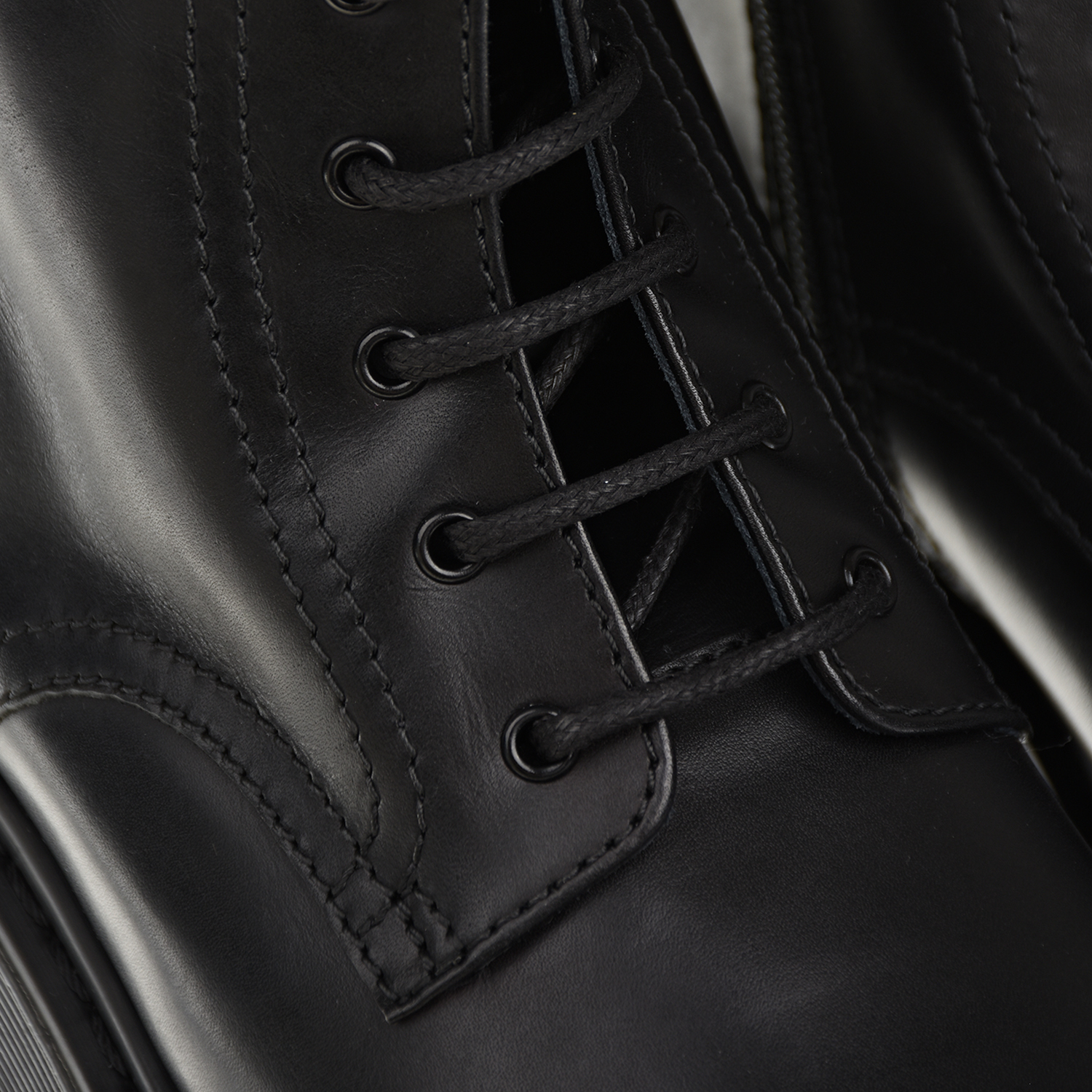 Высокие кожаные ботинки на шунровке и молнии Emporio Armani детские, размер 33, цвет черный - фото 6