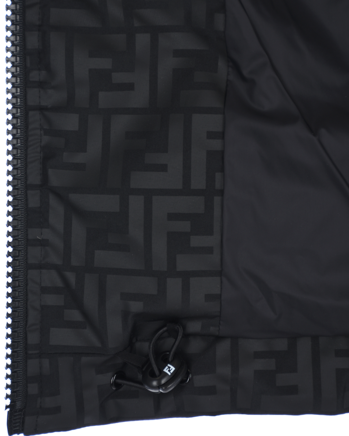Черное стеганое пальто с капюшоном Fendi детское, размер 140, цвет черный - фото 4