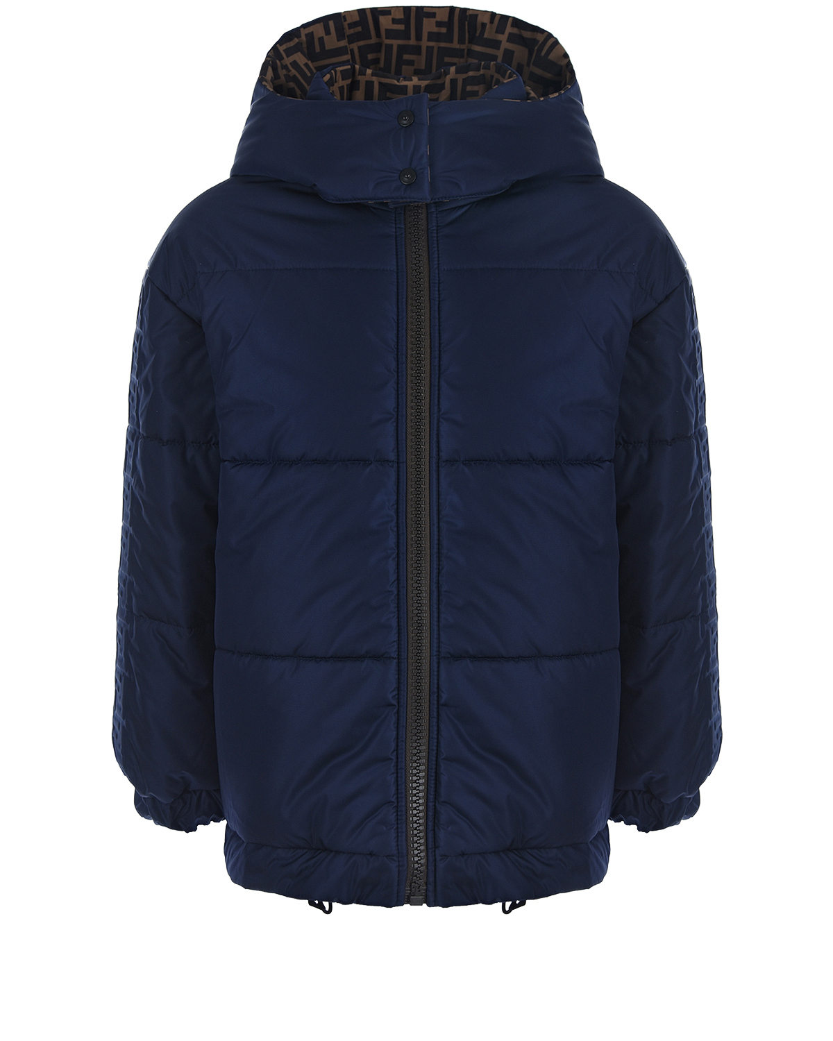 Двухсторонняя стеганая куртка Fendi детская, размер 128, цвет синий - фото 1