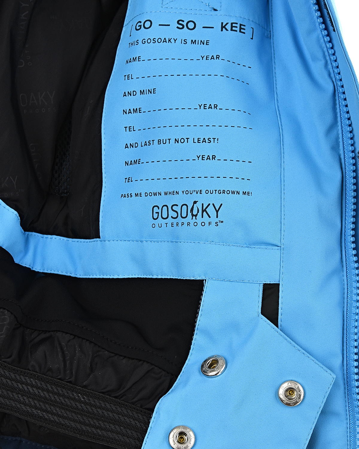 Комплект: куртка и брюки, голубой GOSOAKY детский, размер 104 - фото 8