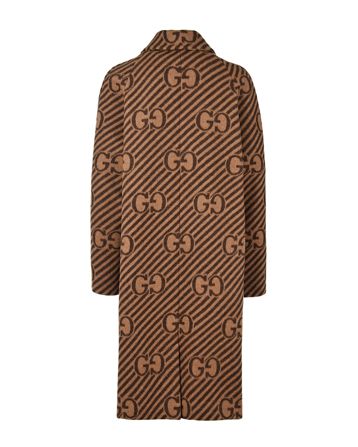 Коричневое пальто в полоску GUCCI детское, размер 140, цвет коричневый - фото 2