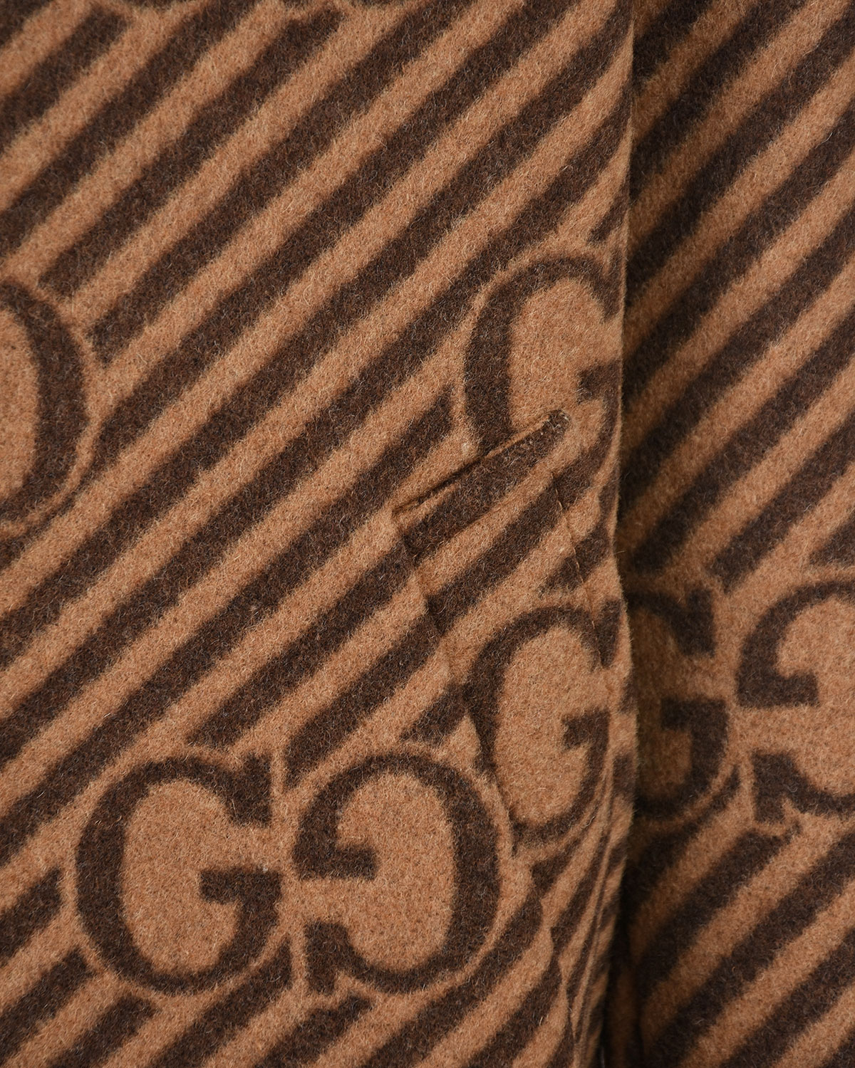 Коричневое пальто в полоску GUCCI детское, размер 140, цвет коричневый - фото 3