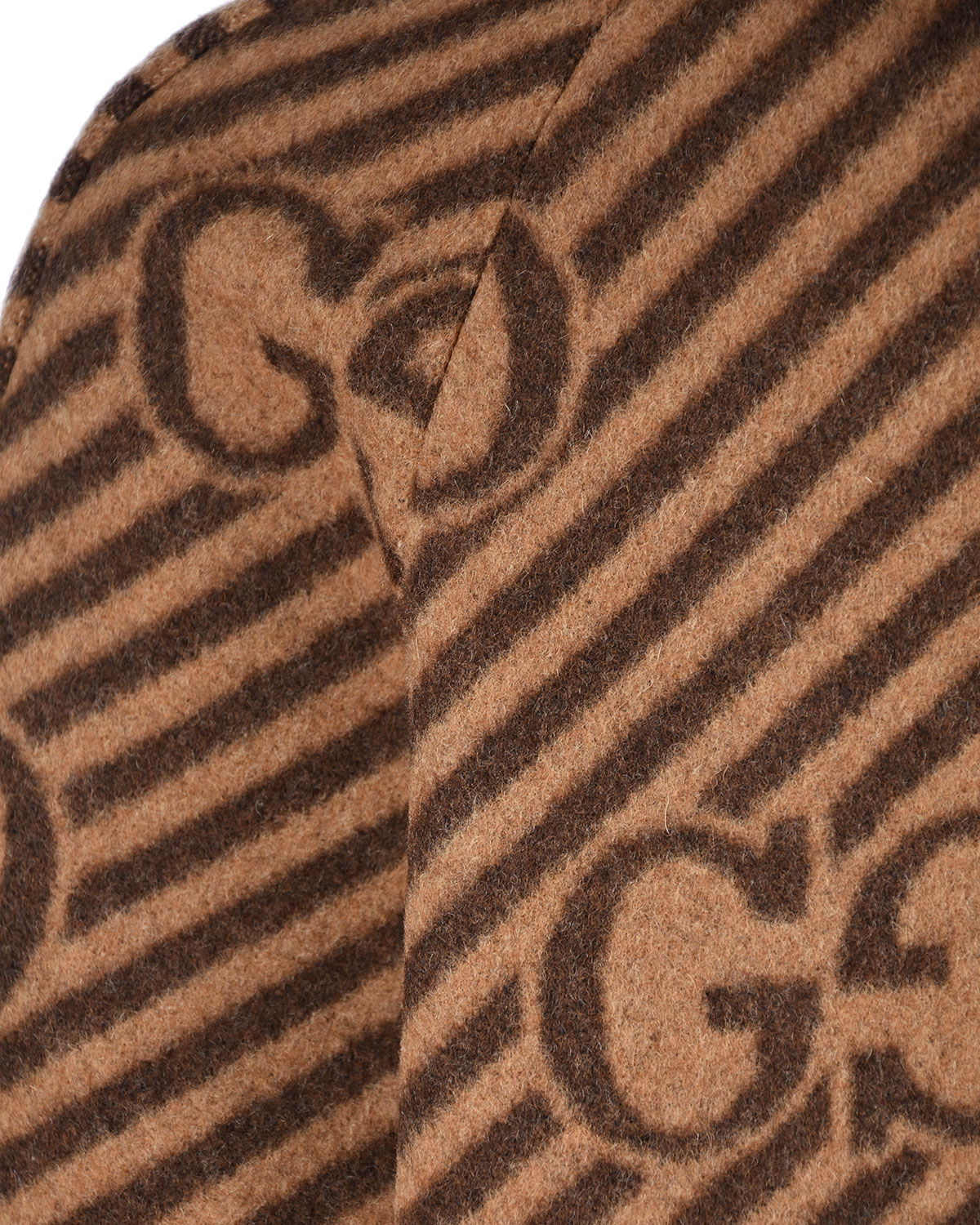 Коричневое пальто в полоску GUCCI детское, размер 140, цвет коричневый - фото 4