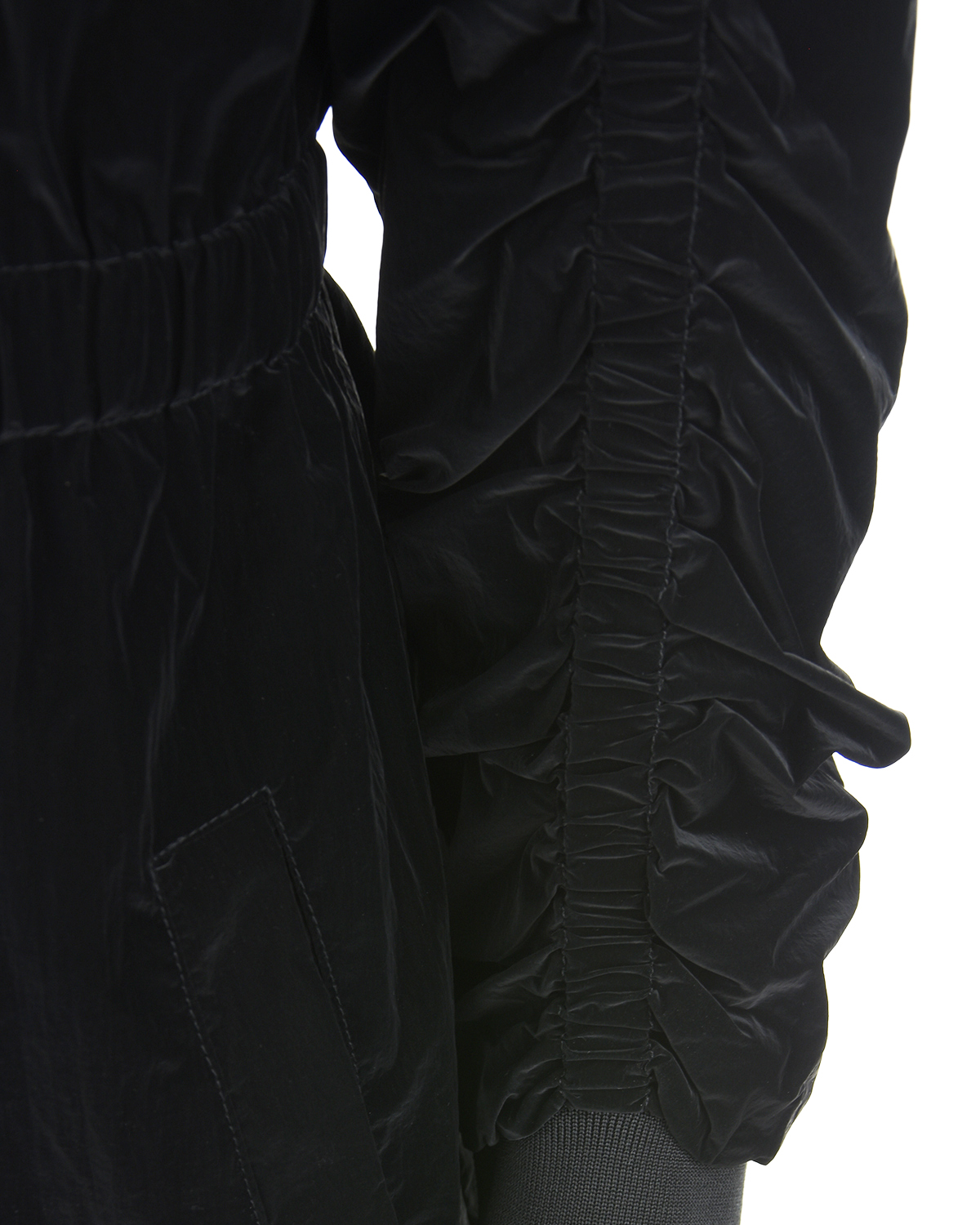 Черное пальто с капюшоном Karl Lagerfeld kids детское, размер 152, цвет черный - фото 4