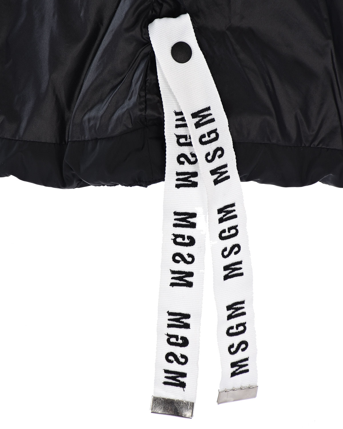 Черное стеганое пальто с капюшоном MSGM детское, размер 128, цвет черный - фото 5