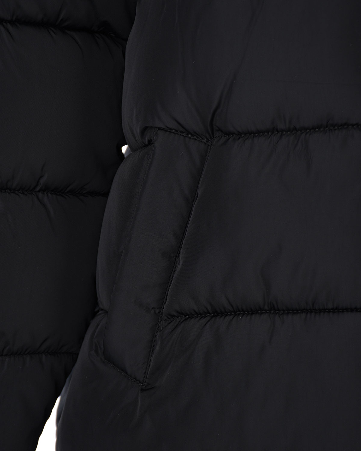 Черное стеганое пальто с капюшоном MSGM детское, размер 128, цвет черный - фото 6