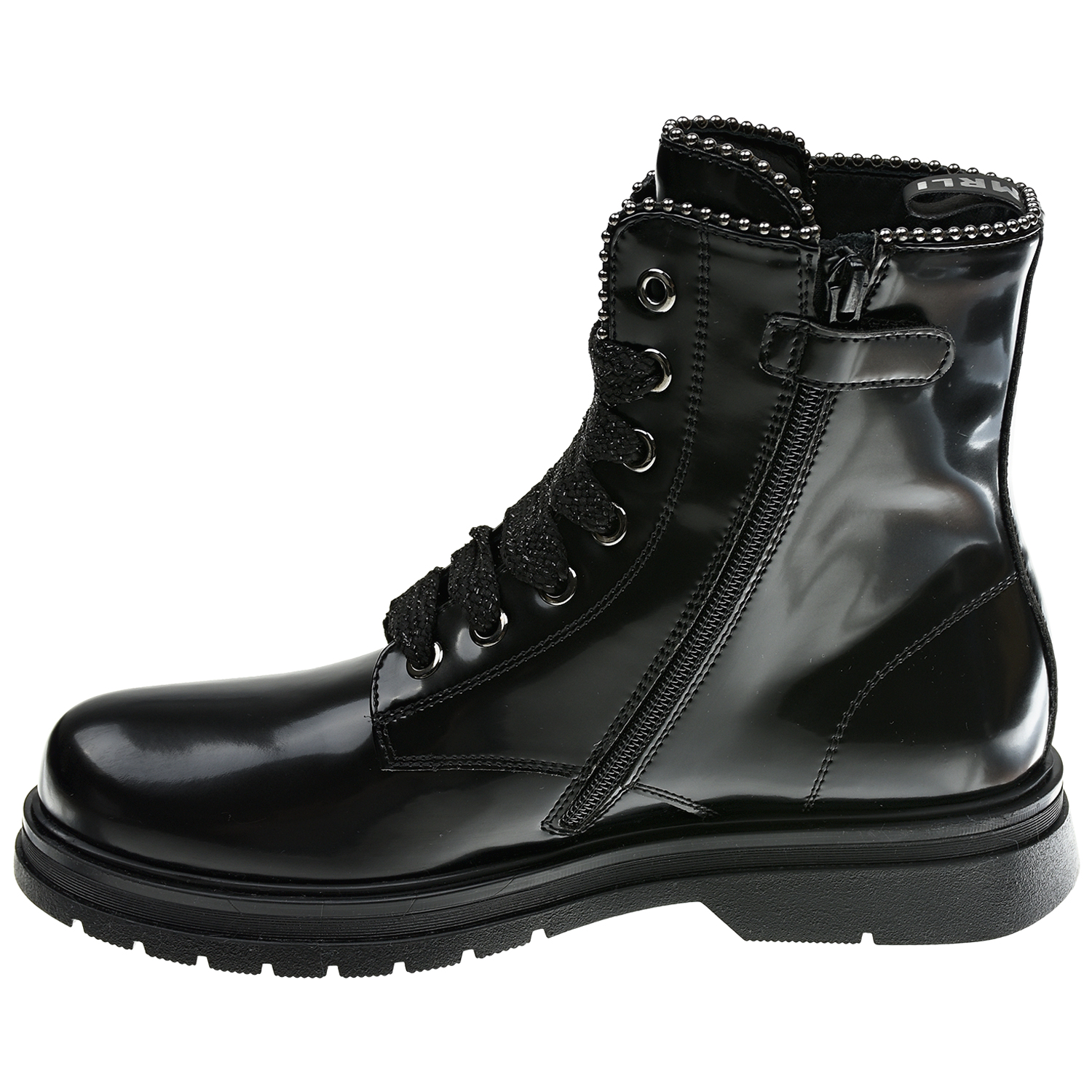 Черные ботинки с декором из бусин Morelli детские, размер 32, цвет черный - фото 3