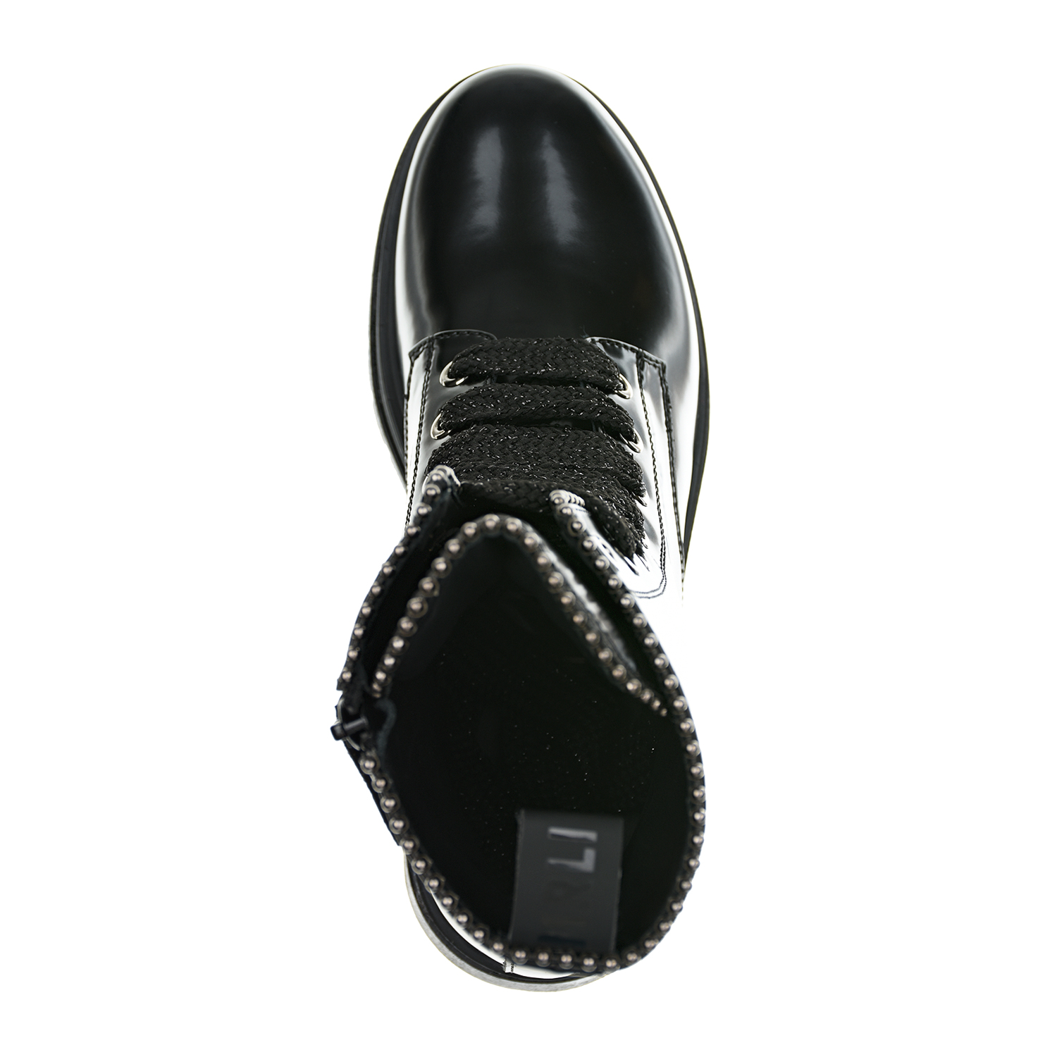 Черные ботинки с декором из бусин Morelli детские, размер 32, цвет черный - фото 5