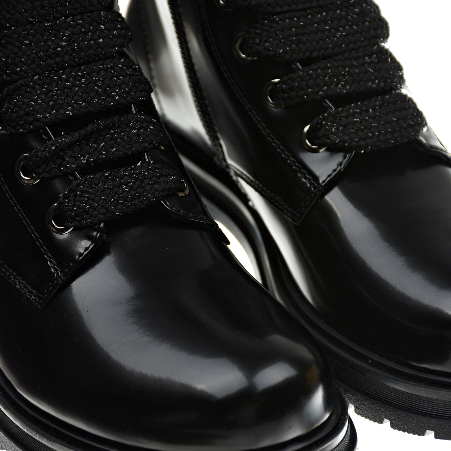 Черные ботинки с декором из бусин Morelli детские, размер 32, цвет черный - фото 7