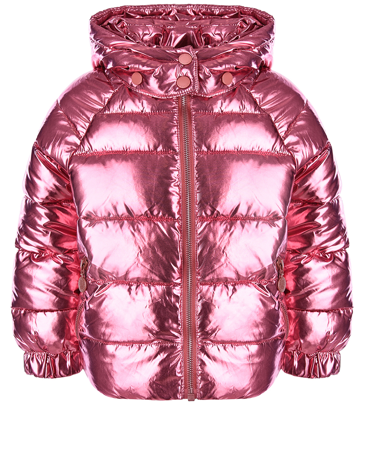 Розовая блестящая куртка Stella McCartney детская, размер 164, цвет розовый - фото 1