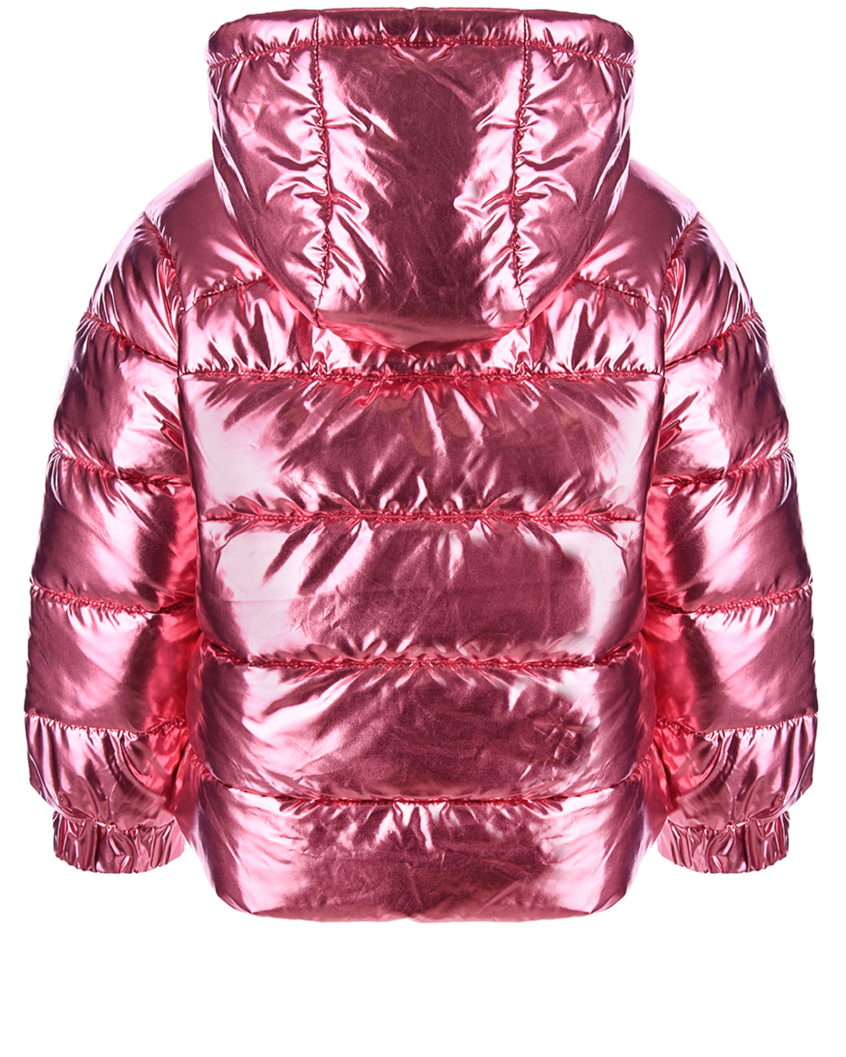Розовая блестящая куртка Stella McCartney детская, размер 164, цвет розовый - фото 2