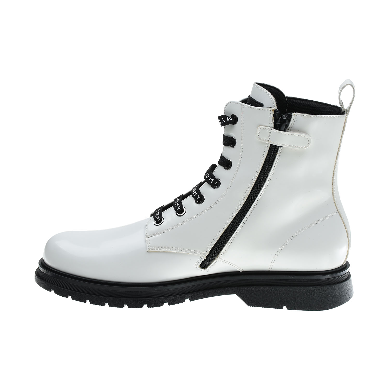 Белые ботинки из эко кожи Tommy Hilfiger детские, размер 30, цвет белый - фото 4