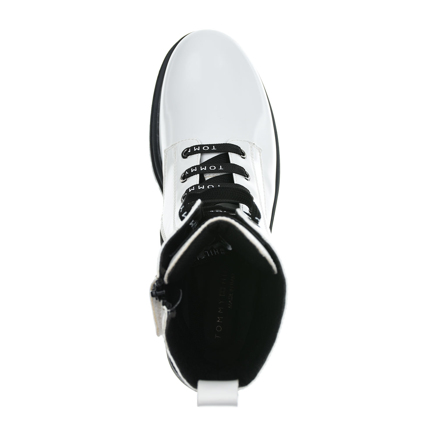 Белые ботинки из эко кожи Tommy Hilfiger детские, размер 30, цвет белый - фото 5