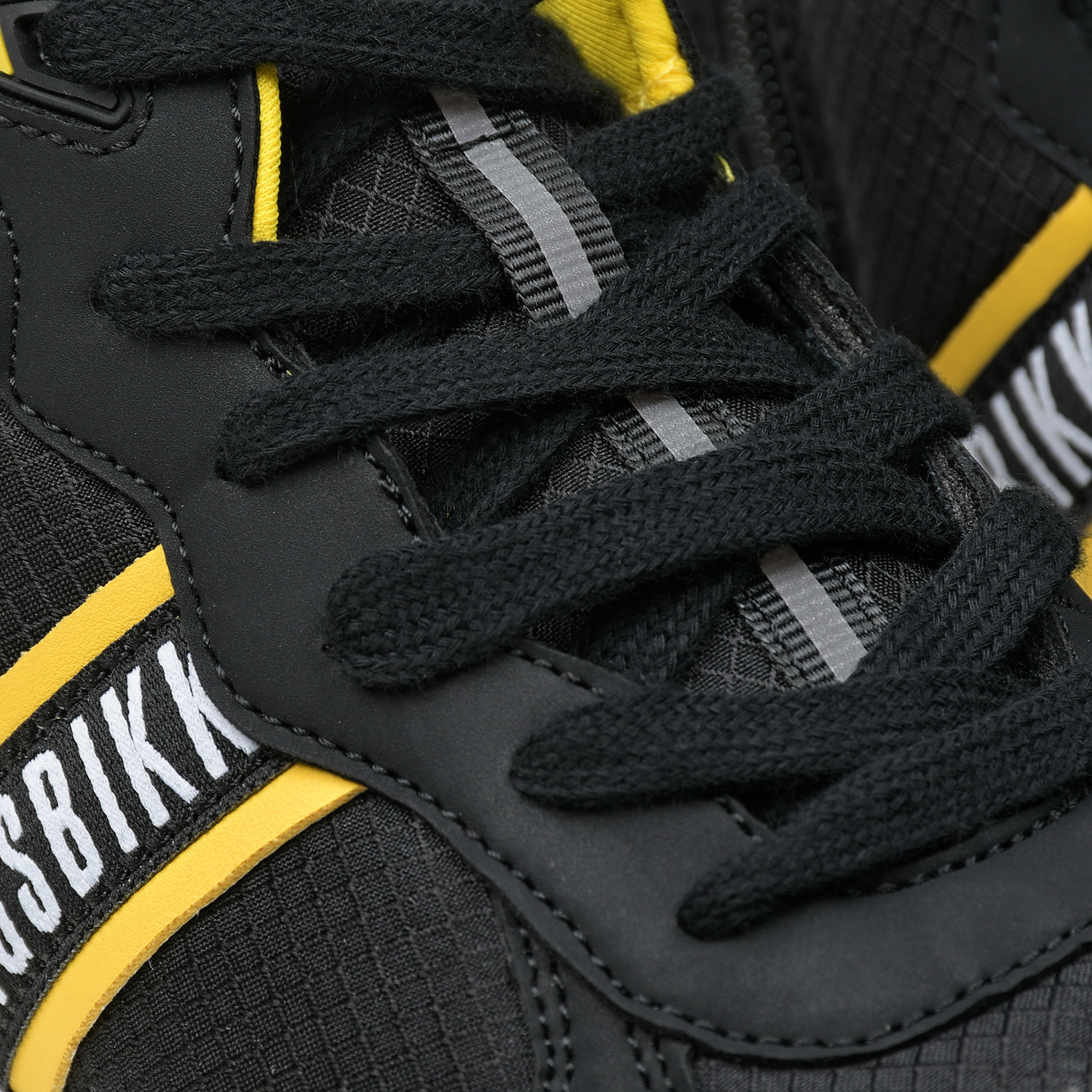 Черные высокие кроссовки с желтыми полосками Bikkembergs детские, размер 33, цвет нет цвета - фото 6