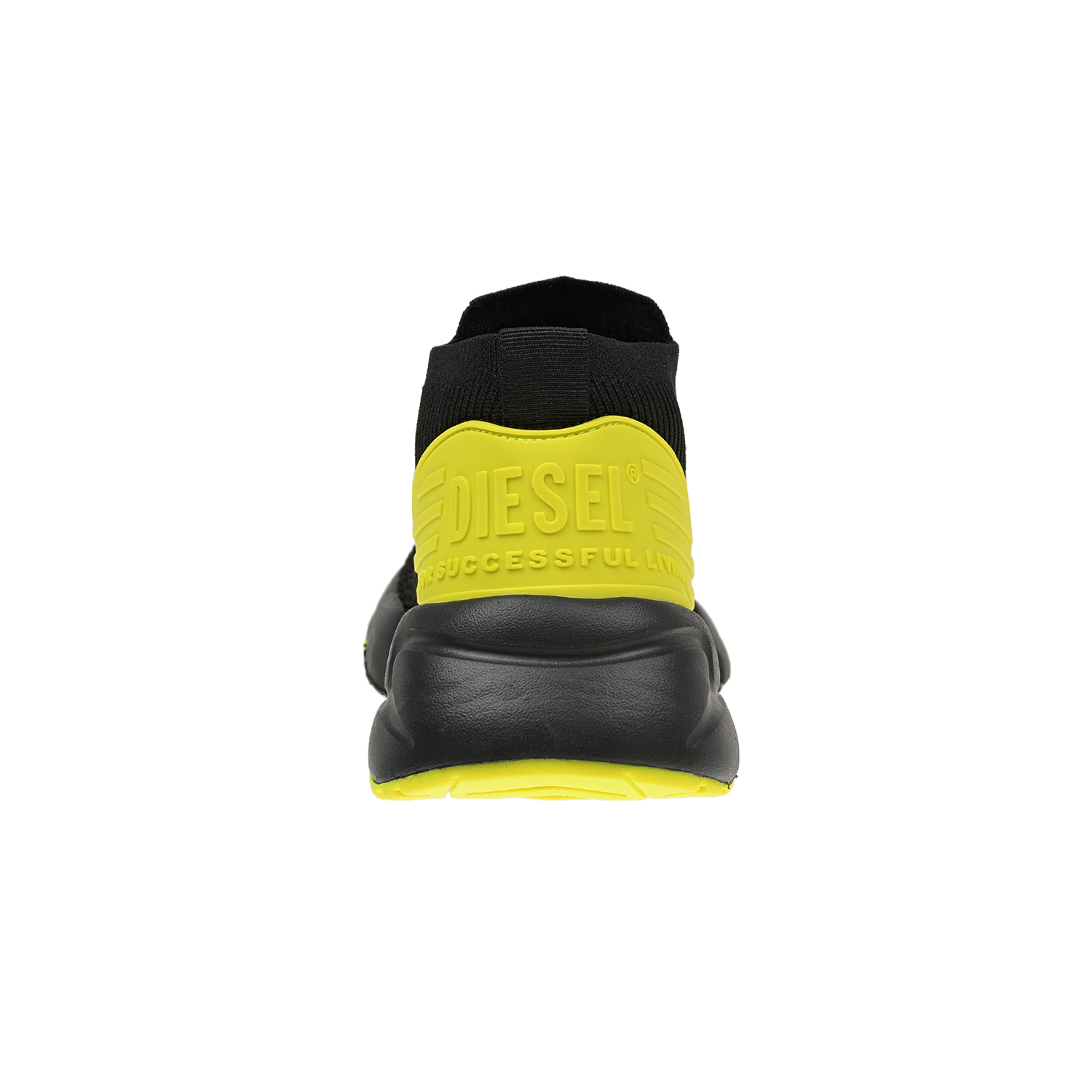 Кроссовки-носки с неоновыми деталям Diesel детские, размер 32, цвет черный - фото 3