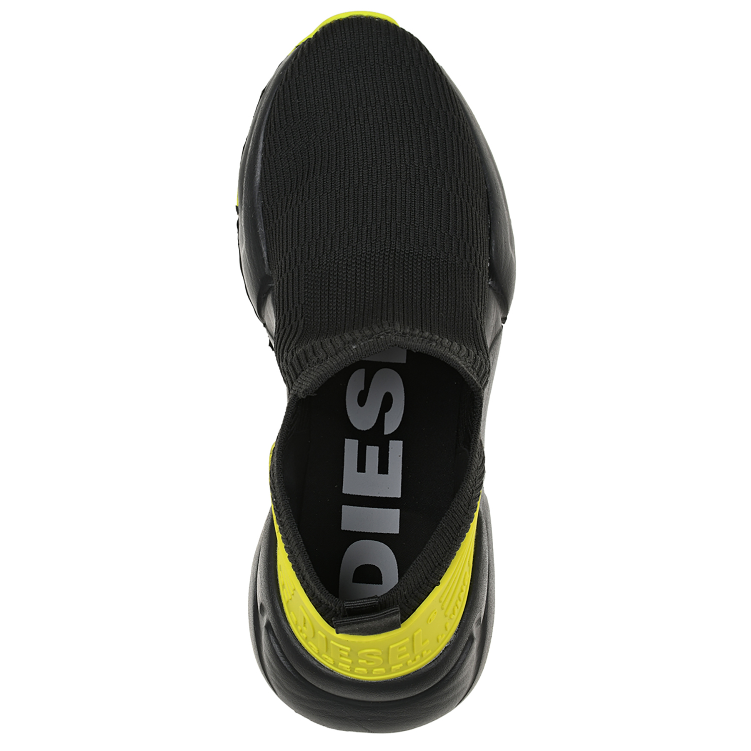 Кроссовки-носки с неоновыми деталям Diesel детские, размер 32, цвет черный - фото 4