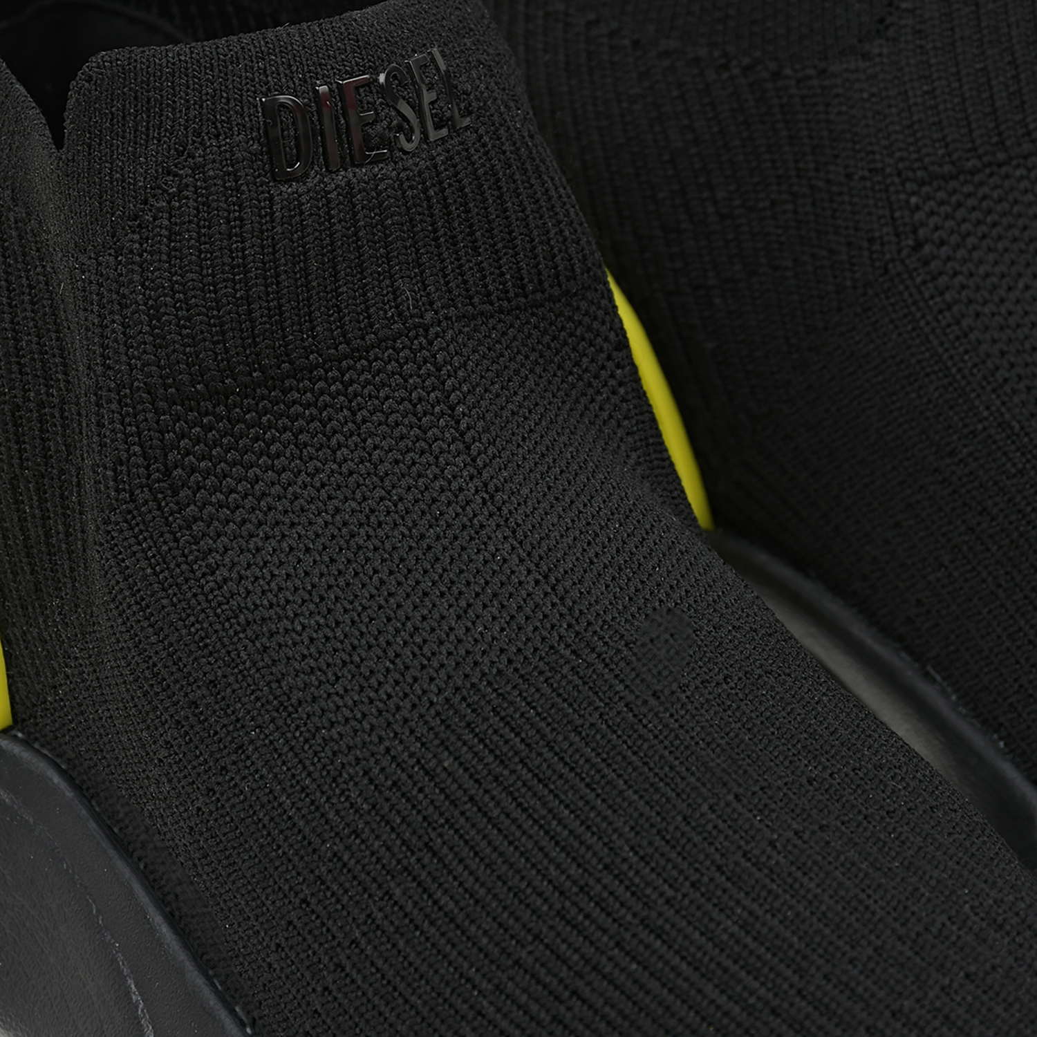 Кроссовки-носки с неоновыми деталям Diesel детские, размер 32, цвет черный - фото 6