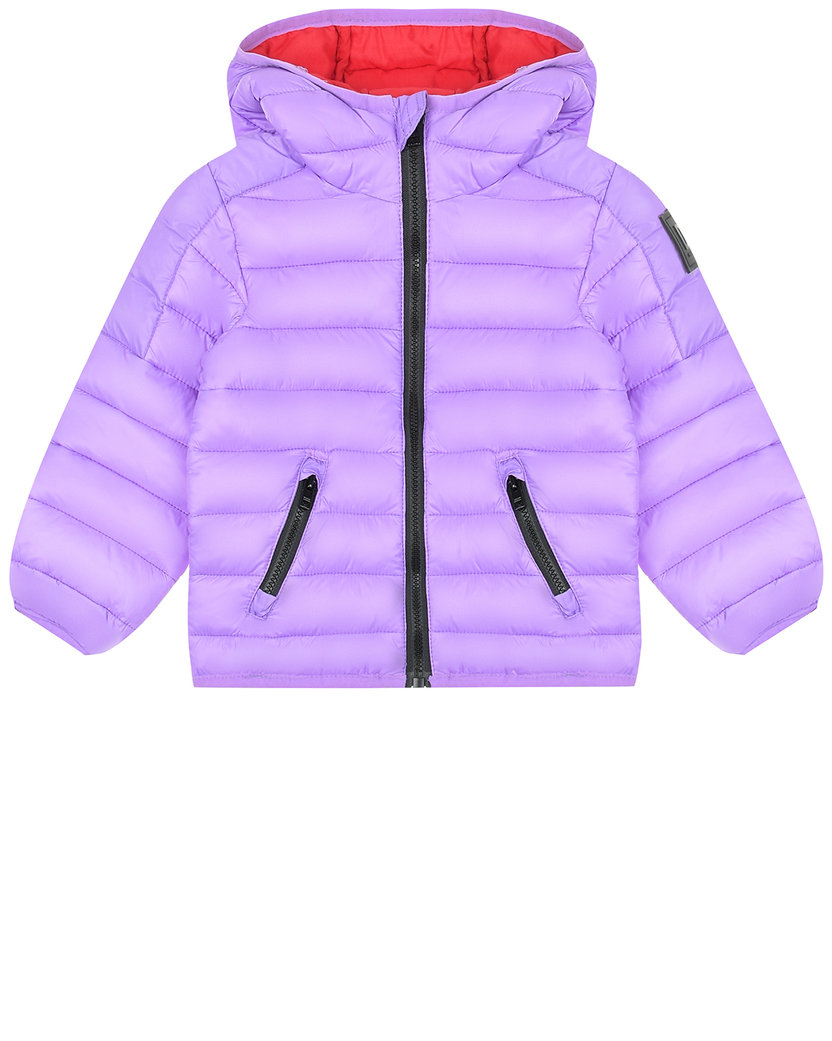 Сиреневая стеганая куртка с капюшоном Diesel детская, размер 92, цвет сиреневый - фото 1