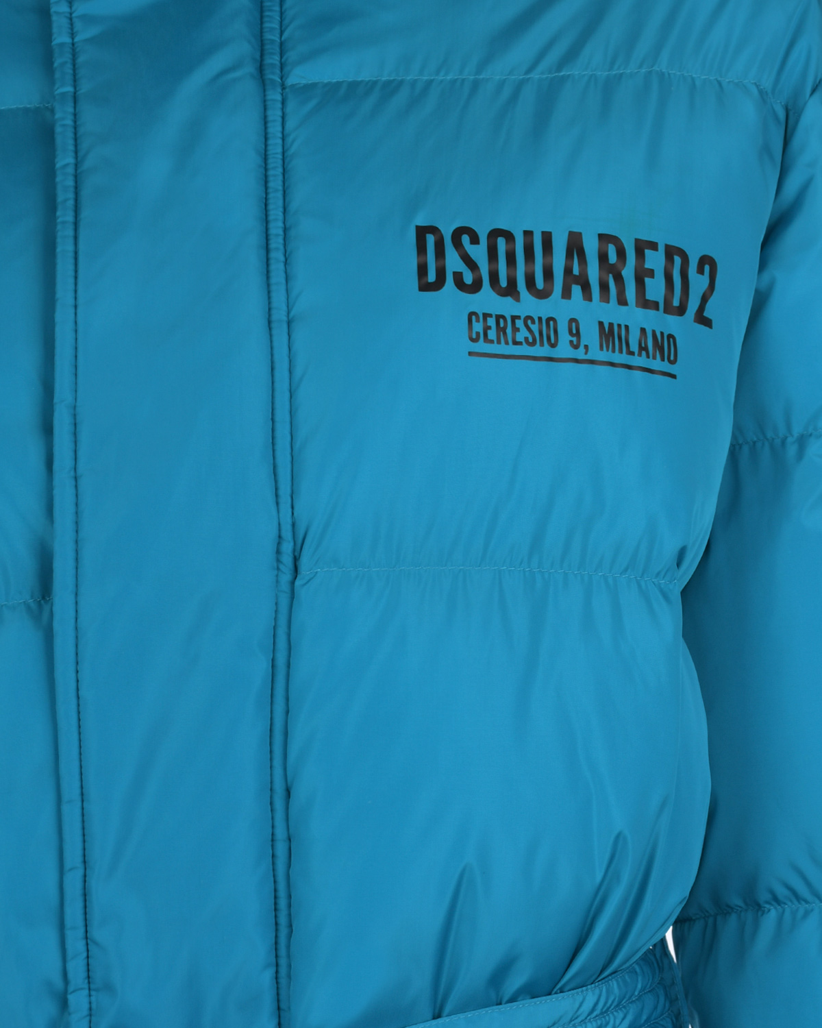 Синяя куртка с капюшоном Dsquared2 детская, размер 164, цвет синий - фото 3
