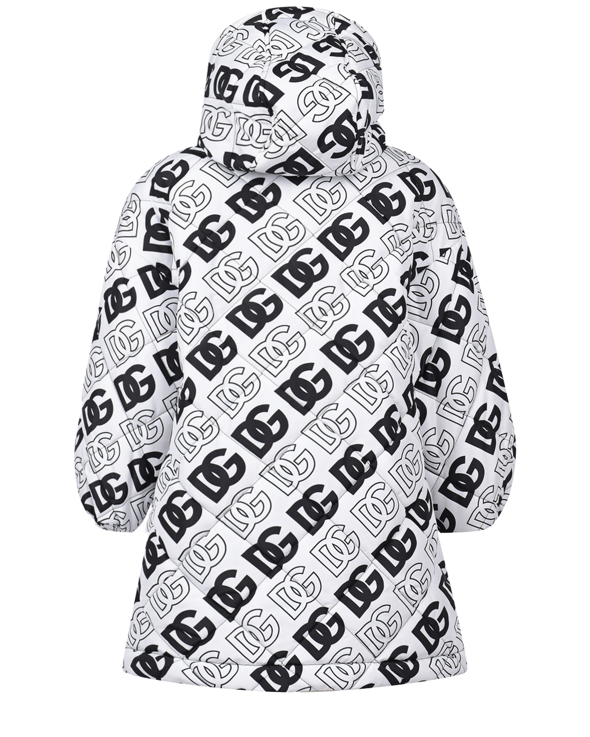 Черно-белая куртка со сплошным лого Dolce&Gabbana детское, размер 104, цвет мультиколор - фото 2