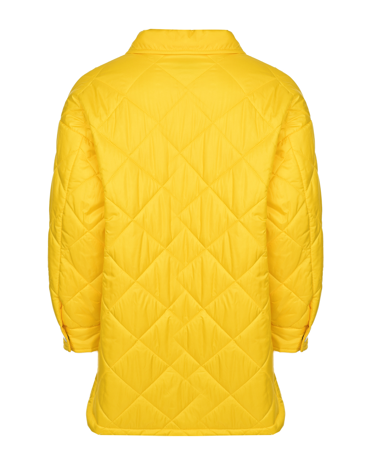 Желтая стеганая куртка с накладными карманами Ermanno Scervino детская, размер 128, цвет желтый - фото 2