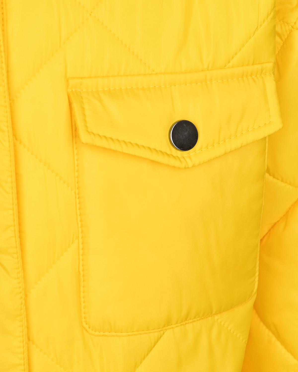 Желтая стеганая куртка с накладными карманами Ermanno Scervino детская, размер 128, цвет желтый - фото 3