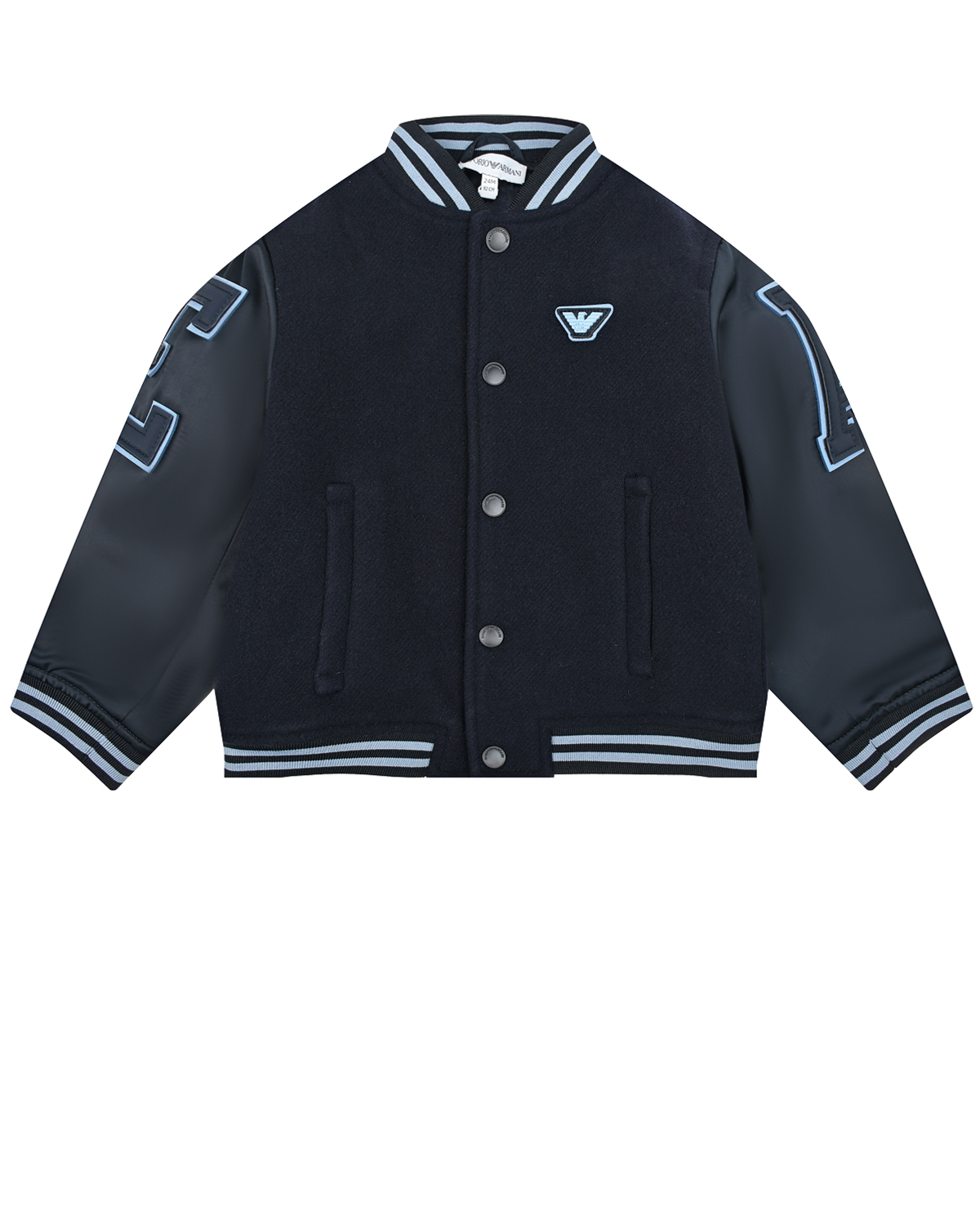 Синяя куртка-бомбер Emporio Armani детская, размер 92, цвет синий - фото 1